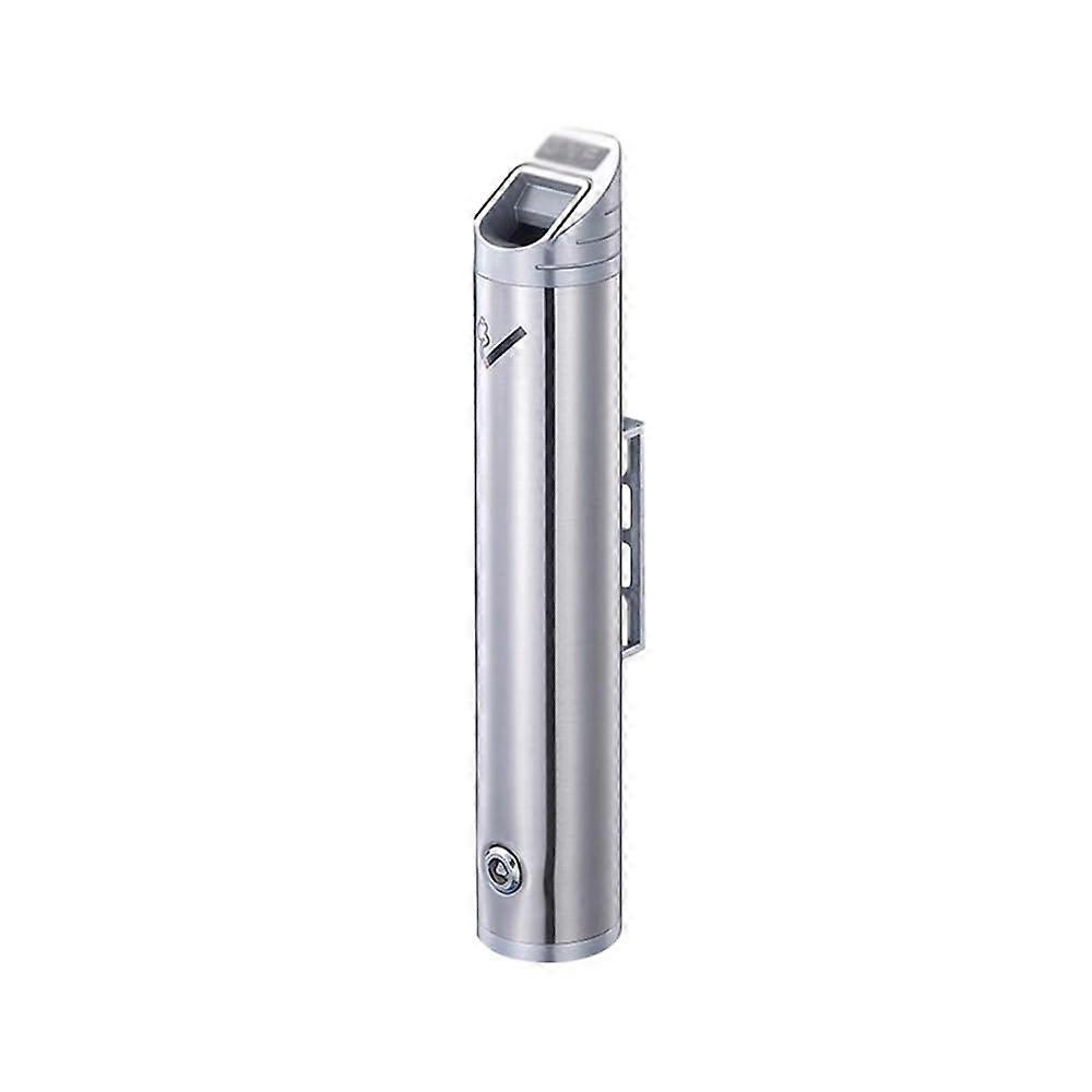 Cigarette Bin Standing Outdoor Wall Mounted Stainless Steel Lockable Ash Pillar Square Butt Holder