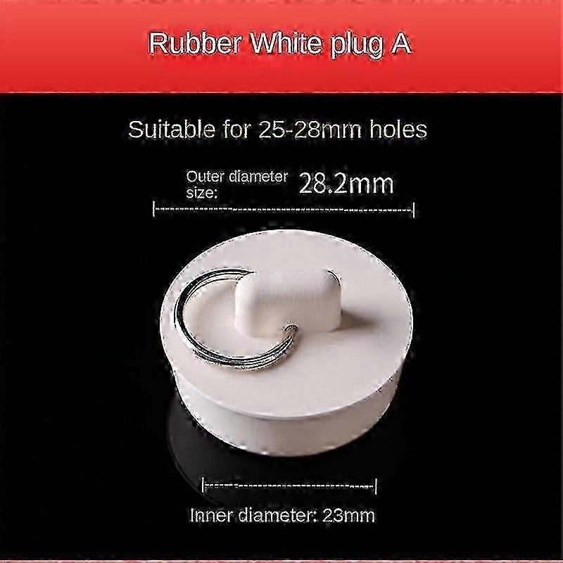 Durable Rubber Bathtub Plug for Sink, Pool, and Laundry Use - Universal Fit