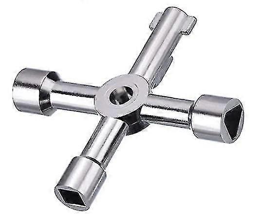 Elektrisk skabsnøgle - 1 Pakke, Gasmålernøgle, 4-vejs Multifunktionsnøgle