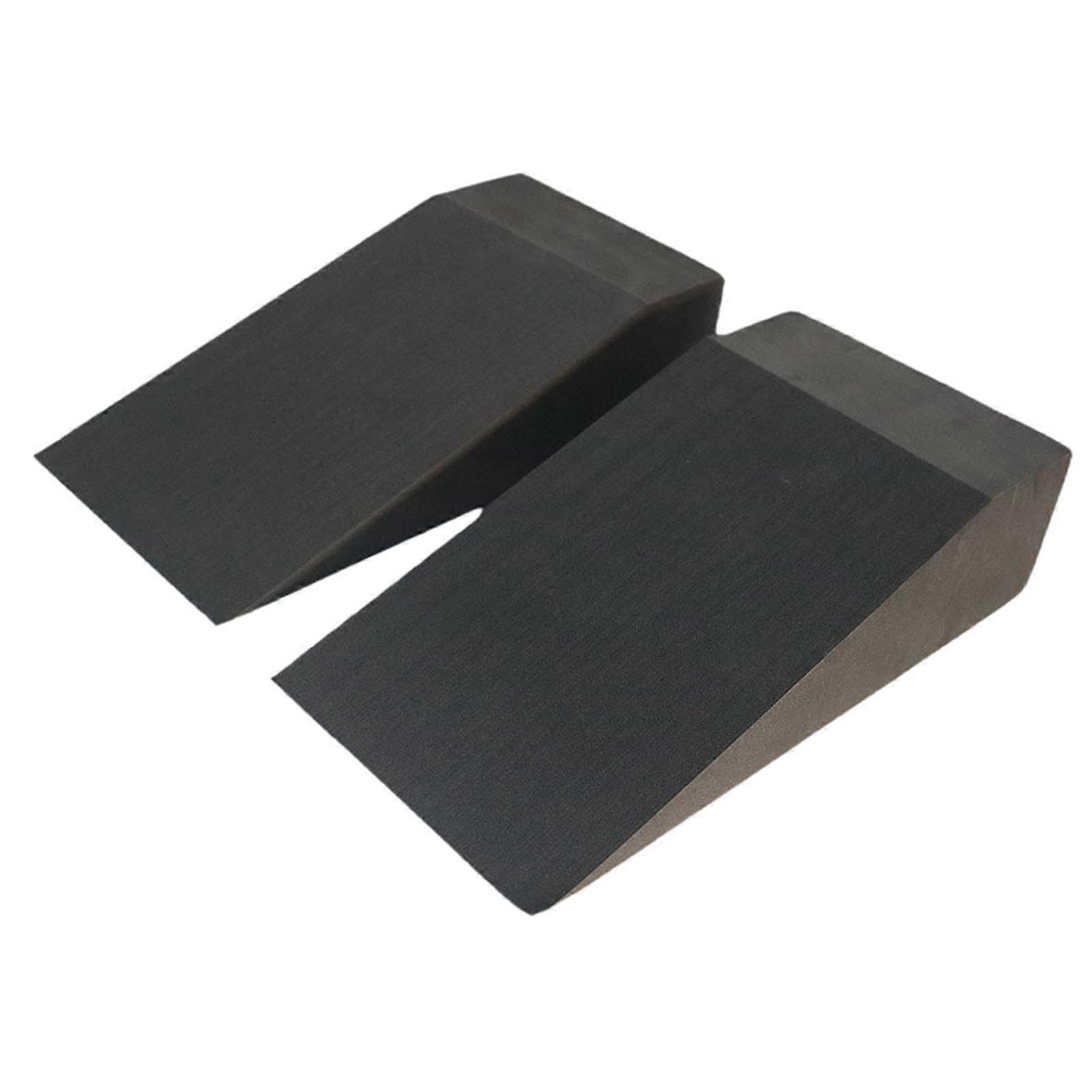 2Pcs Slant Boards Squat Wedge Exercise Blocks, Black Compact 9.4x5.9x3inch Multifunctional for Heel Calf Stretcher