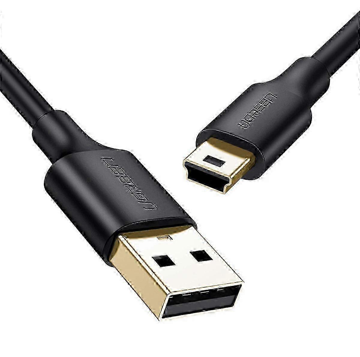 USB to Mini USB Cable 2m High-Speed 480Mbps Data Sync Charger Adapter Black SZRH A-F