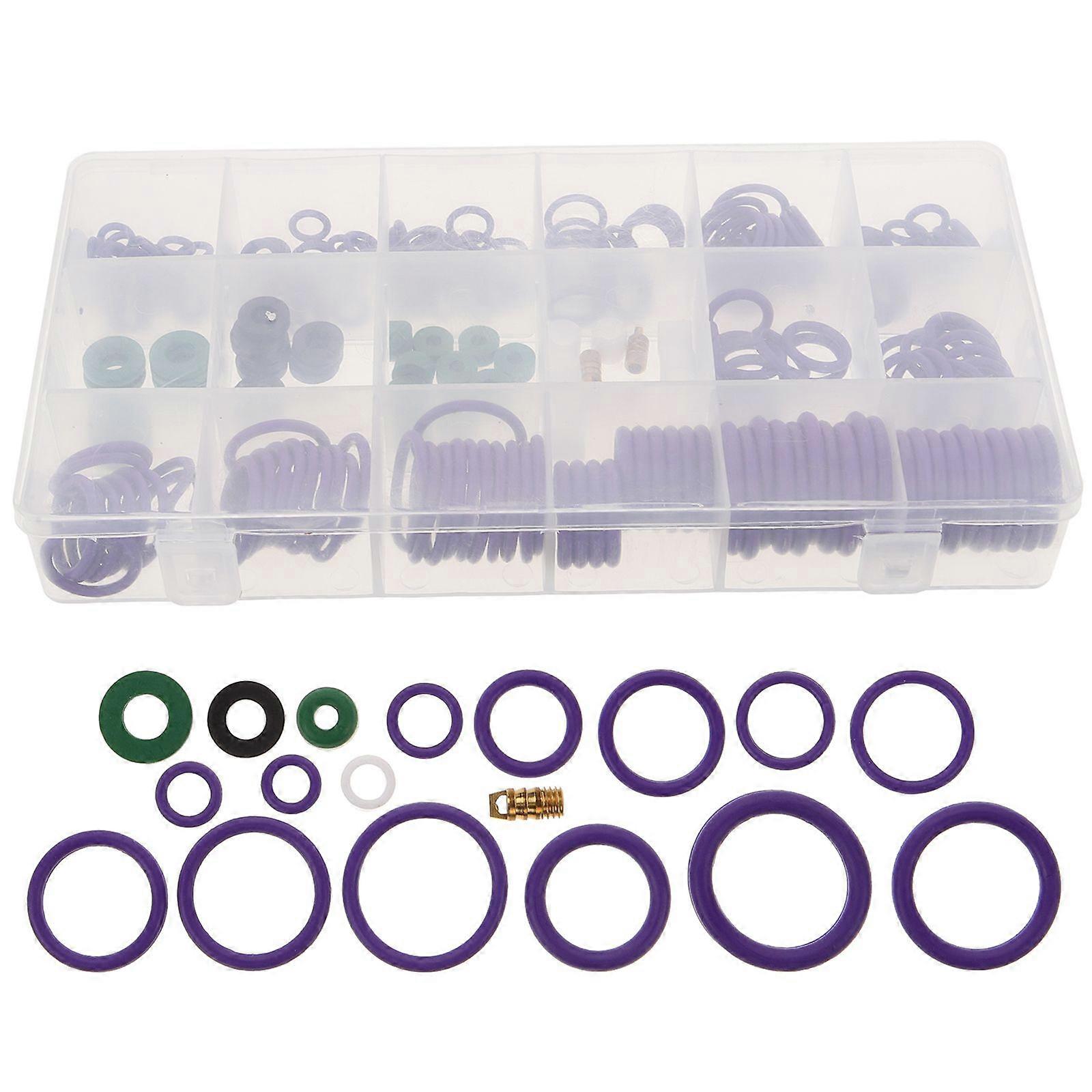 1 Set Compressor O Rings Kit Assorted Sizes O-ring Car Air Conditioning Rubber O-ring With Parts