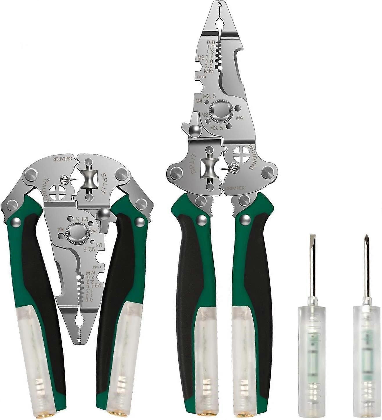 Folding Stylus Screwdriver Wire Stripper, Tuvilo Electrical Pliers