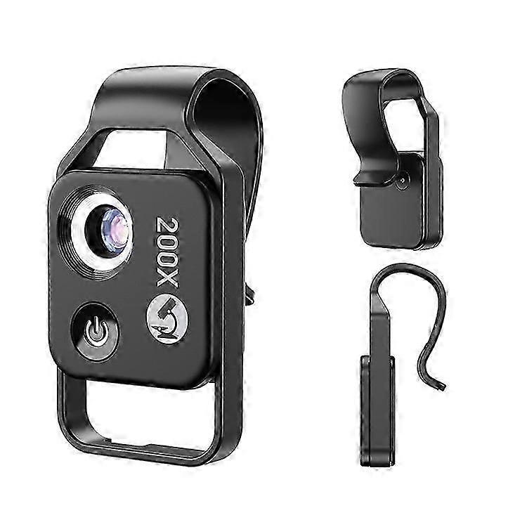 APEXEL APL-MS002CWH 200X Mobile Phone HD CPL Macro Lens Microscope with LED Light