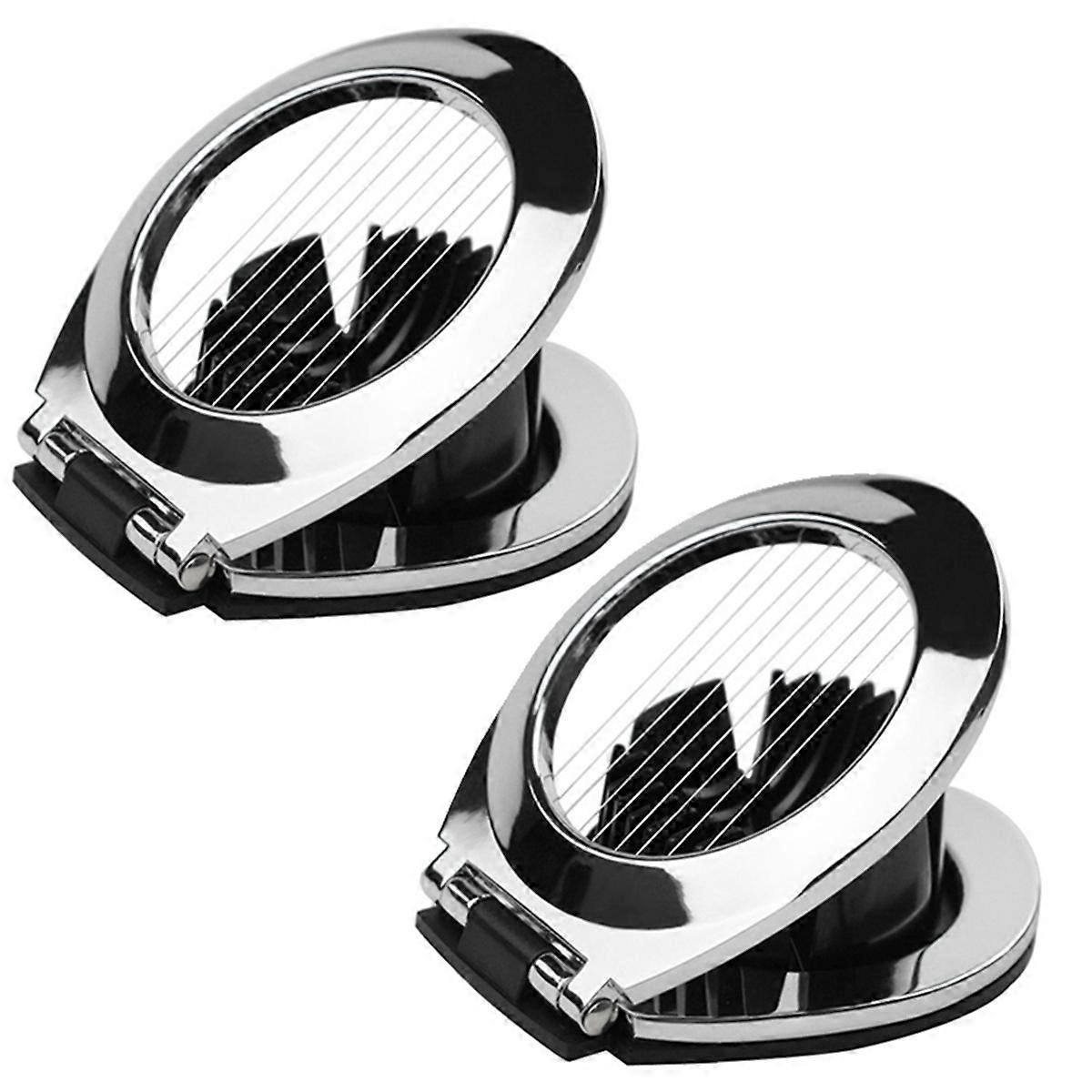 2X Egg Slicer, Egg Cutter Heavy Duty Slicer for Strawberry Fruit Garnish Slicer, Wire with 2 Slicing