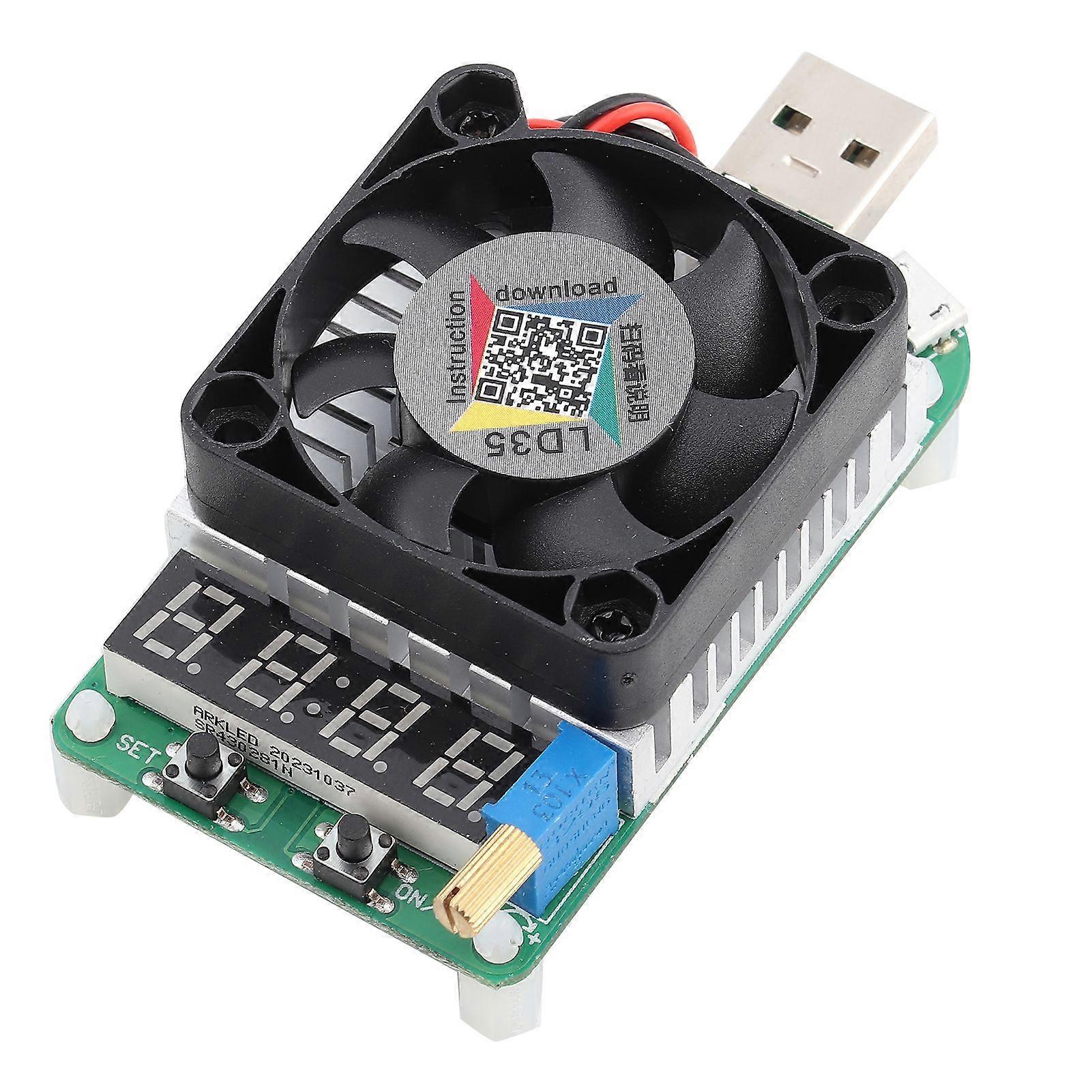 LD35 USB Electronic Load Digital Display Battery Test  Adjustable Resistor Voltage Current Mete