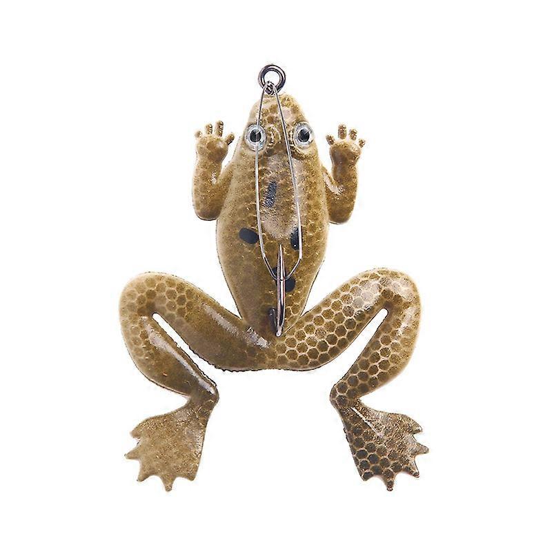 Frog-shaped fishing lure, single hook and soft, suitable for natural waters and fish ponds