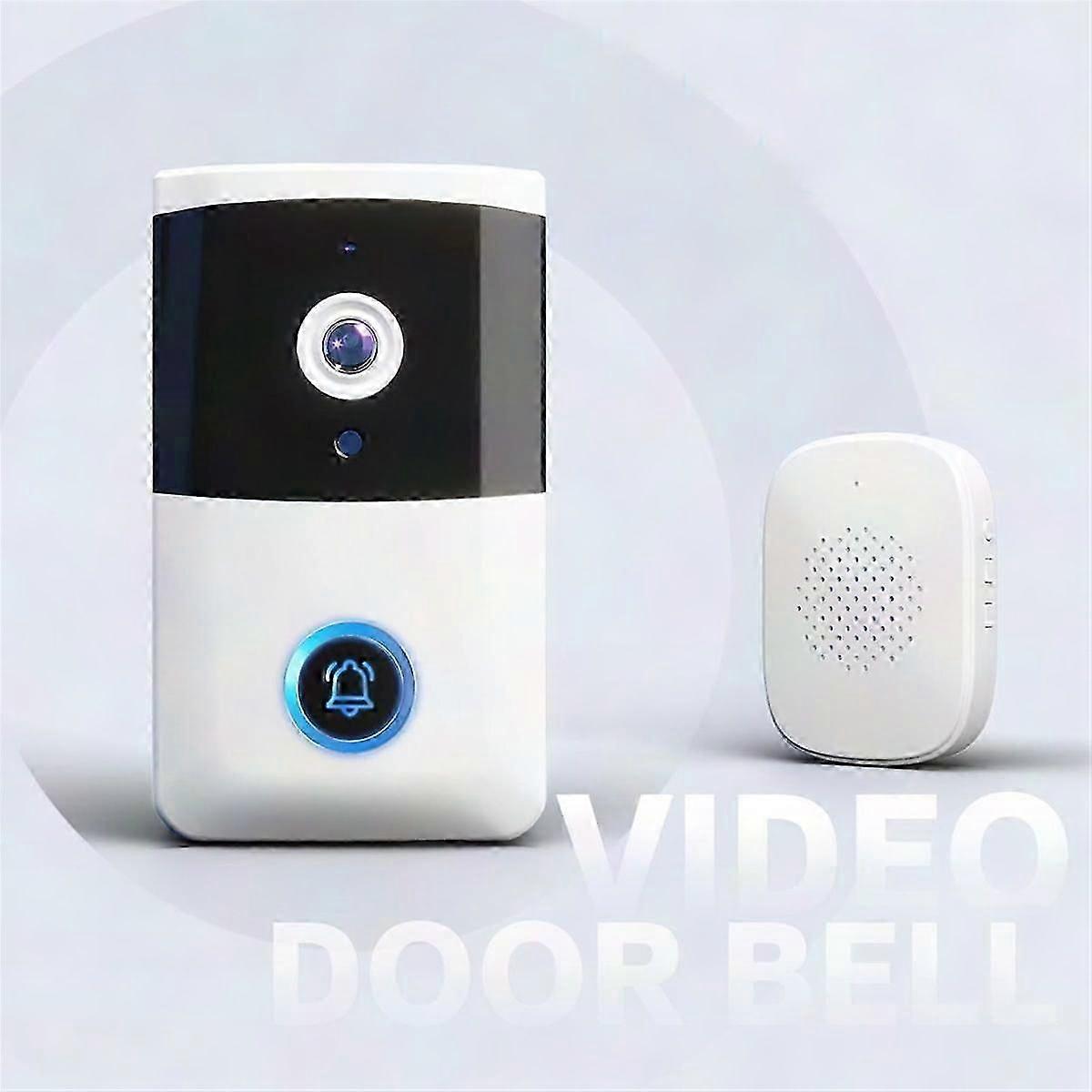 Wireless Smart Doorbell with Intercom & Night Vision - WiFi Video Doorbell for Home Security