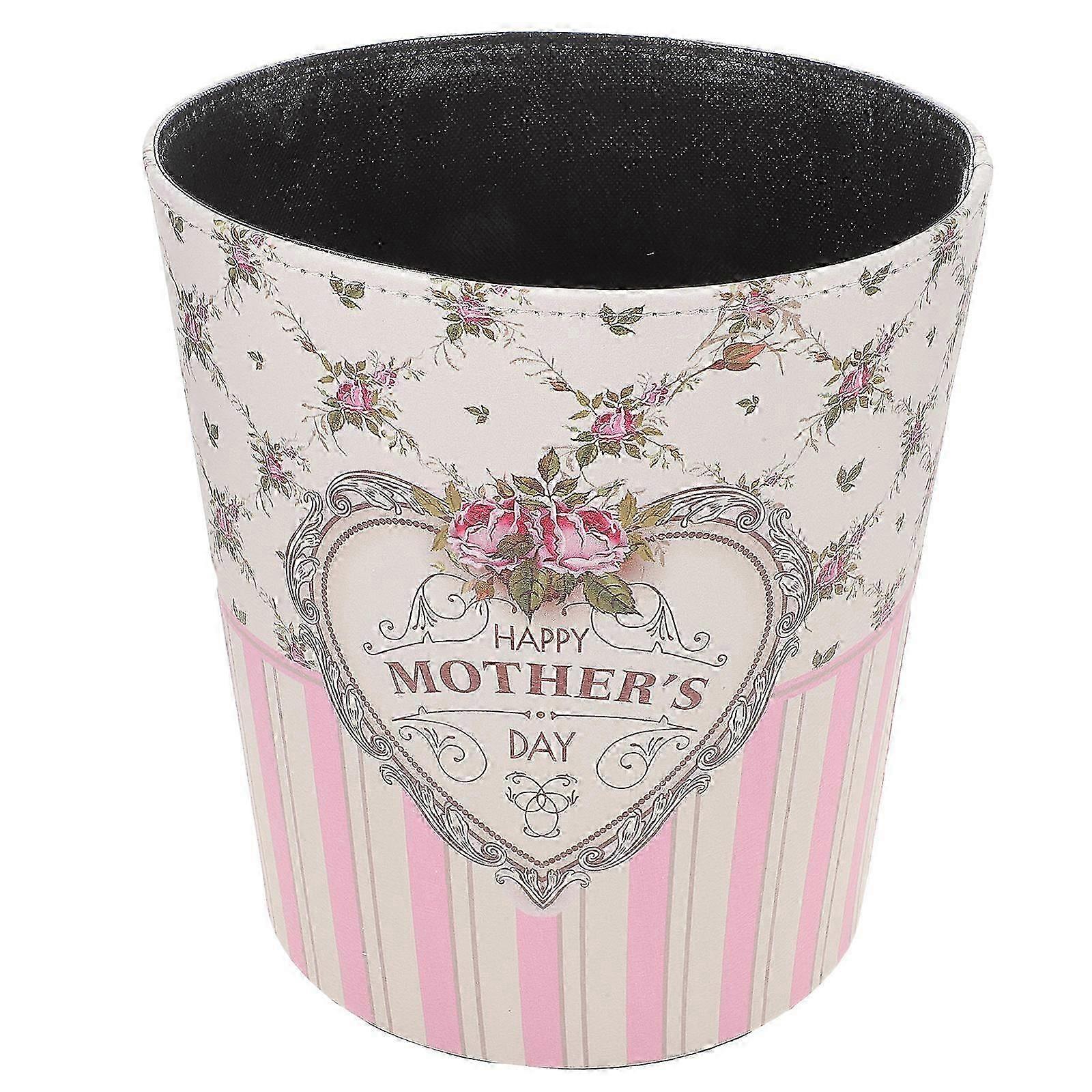 Decorative Waste Basket Rectangular PU ABS Material Large Capacity  Study 1Pack