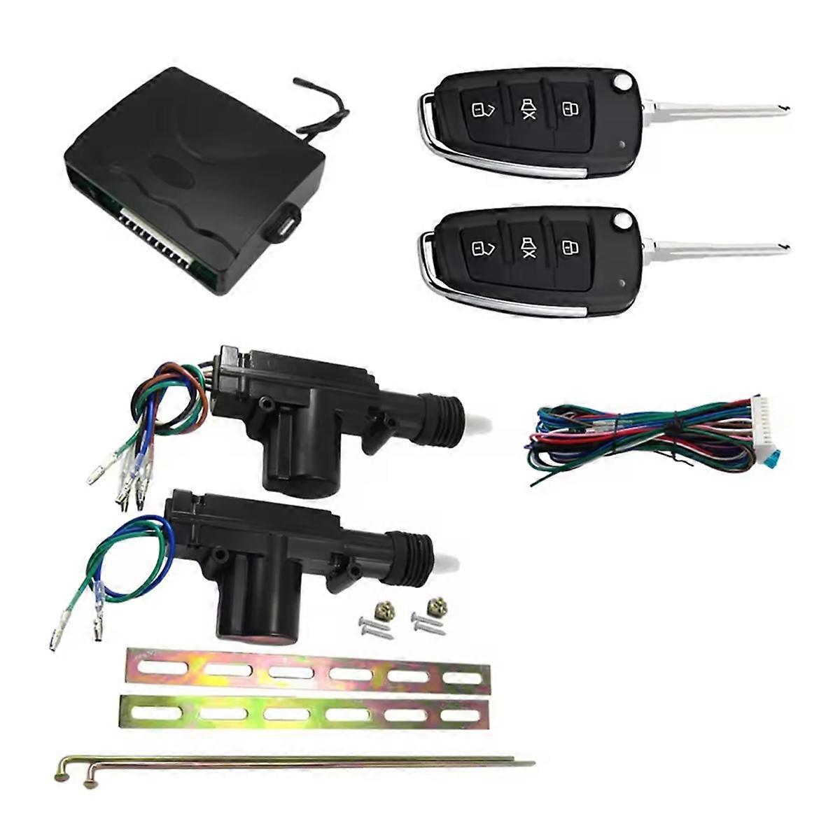 24V Truck Central Door Lock Remote Control Waterproof Dust-Proof One-Way Trucks Vehicle Anti-Theft Device with Key
