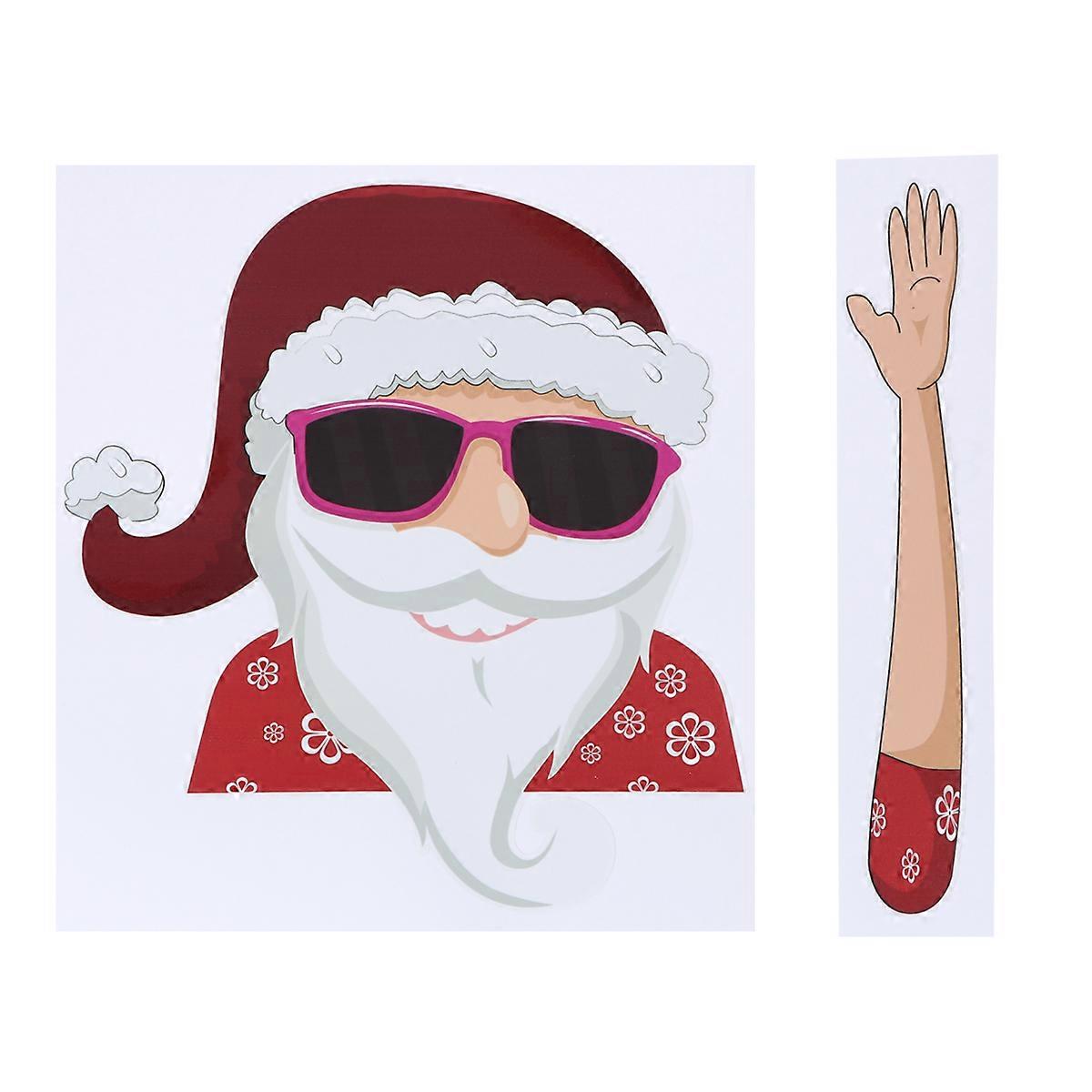 Waterproof Santa Claus Car Windshield Wiper Sticker For Car Owners In Snow Weather 2 Sets