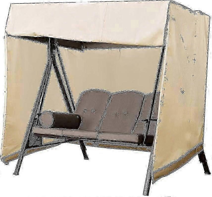 סט נדנדה לגינה 3 מושבים, סט נדנדה אוקספורד עמיד למים חיצוני, סט נדנדה נגד UV, נדנדה מגן