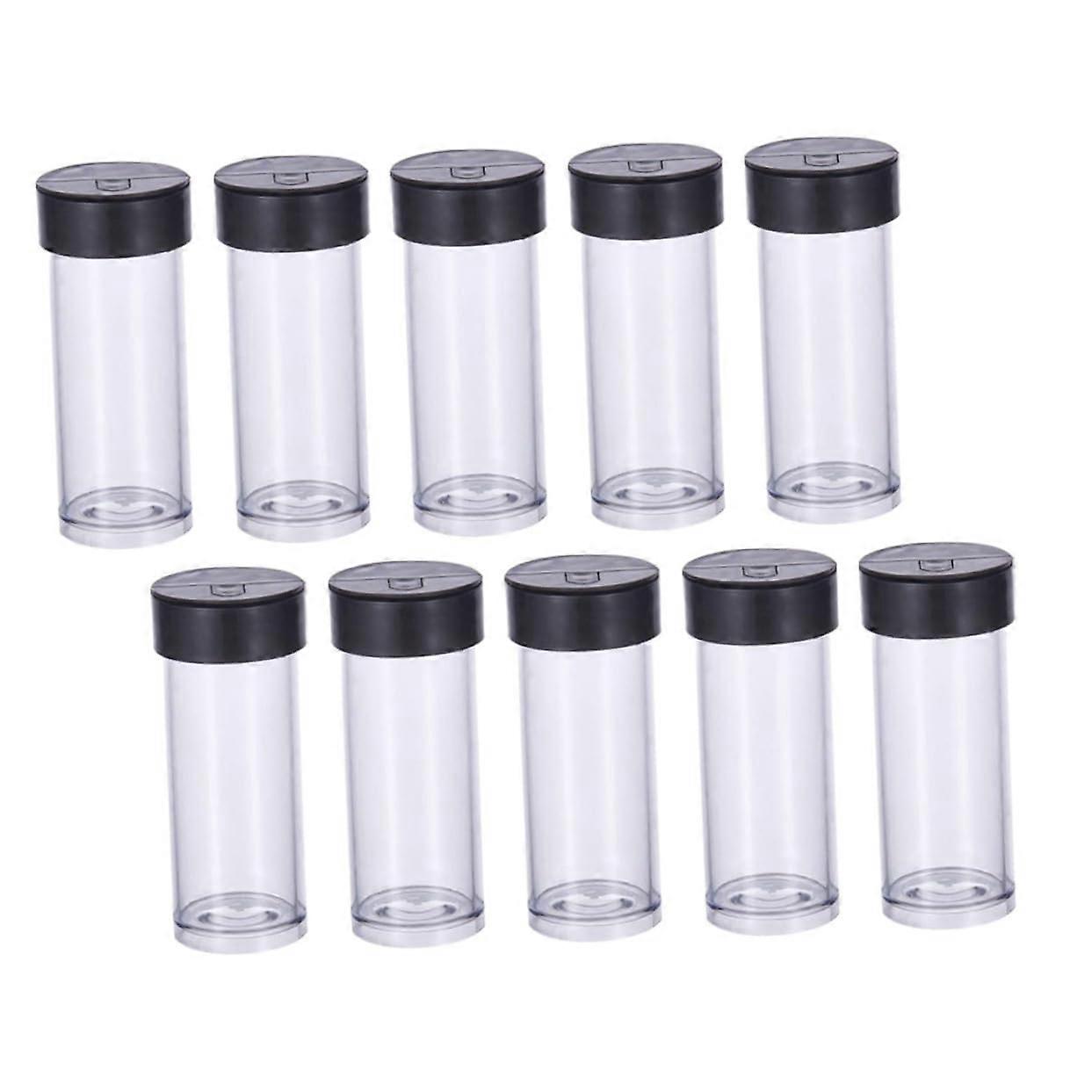 Storage Containers 40 Piece Bead Storage Jars With Black Cap Plastic Tubes And Lids