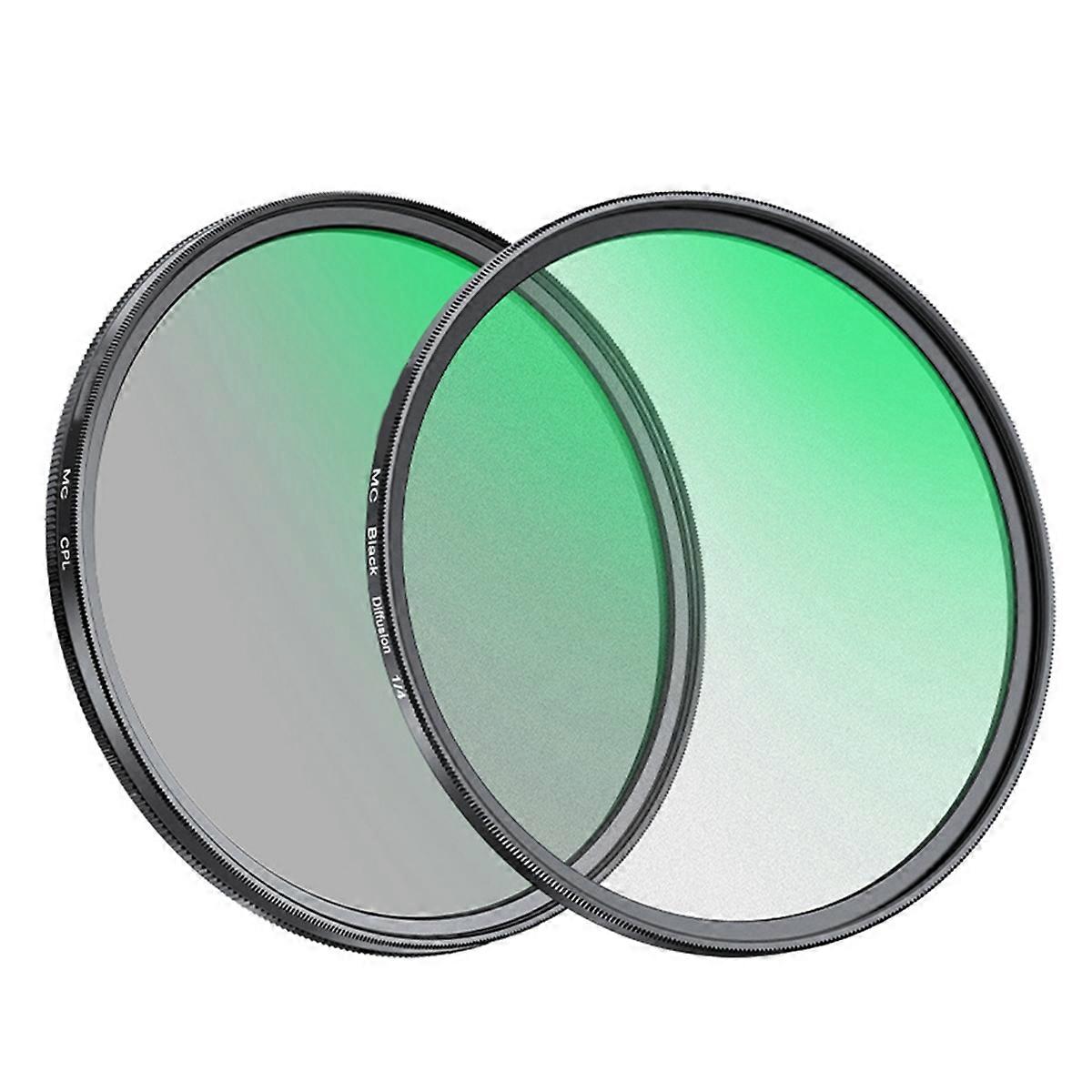 77mm CPL+Black Diffusion 1/4 Filter Circular Polarizing Glare Reduction Soft Cinematic Effect for Lens
