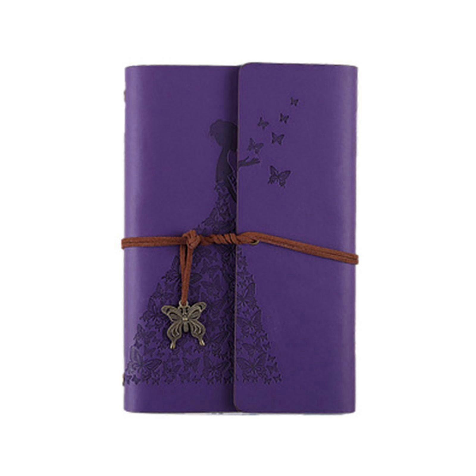 Retro PU Leather Journal Diary Sketchbook Binder Notebook Notepad for Women Men