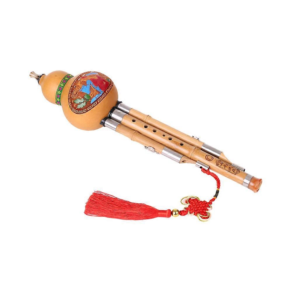 Treble C Key Hulusi Flute 40.5cm Bamboo Gourd with Case Gift