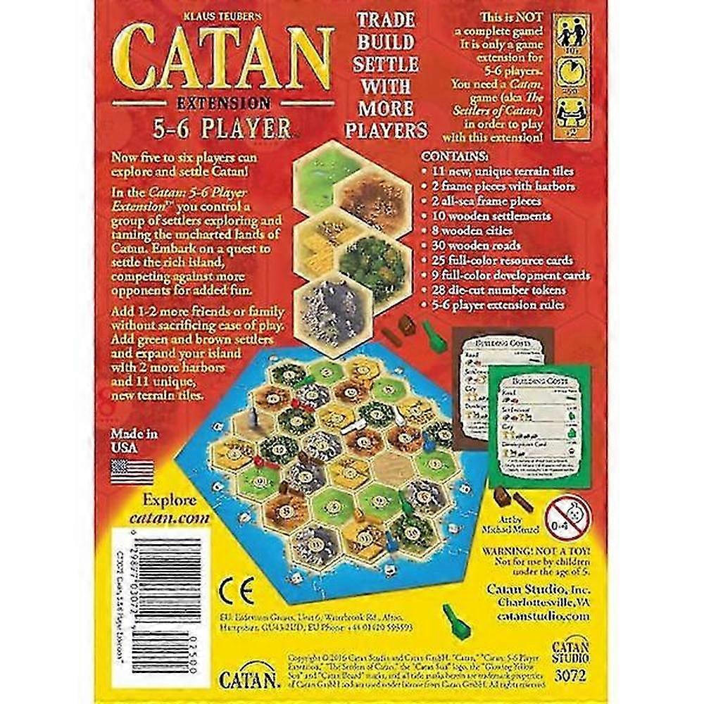 Catan Board Game 5-6 Player Expansion for Family Game Night