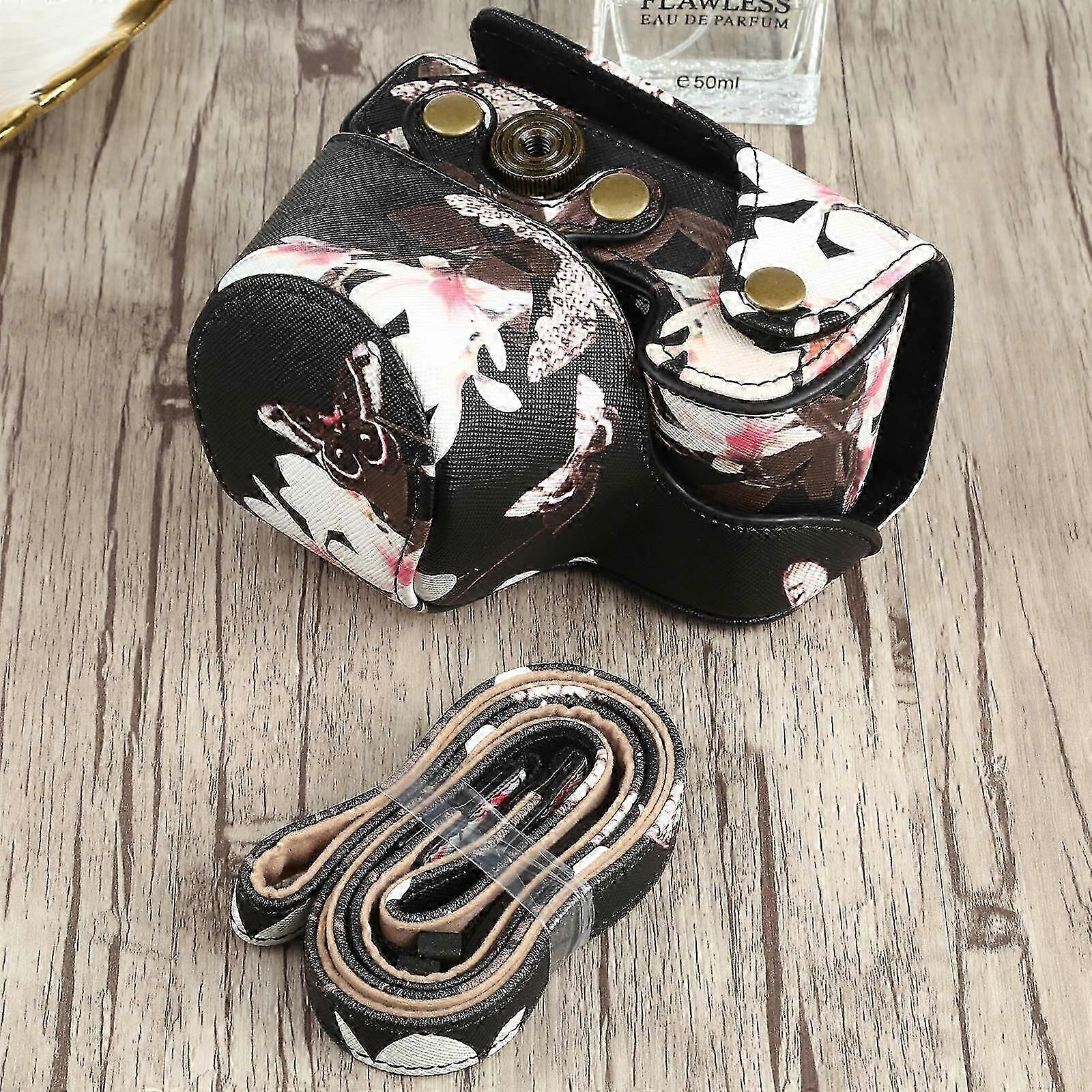 Flower Pattern PU Leather Camera Case for Sony A6000 / A6300 / A6400 / Nex 6 2025