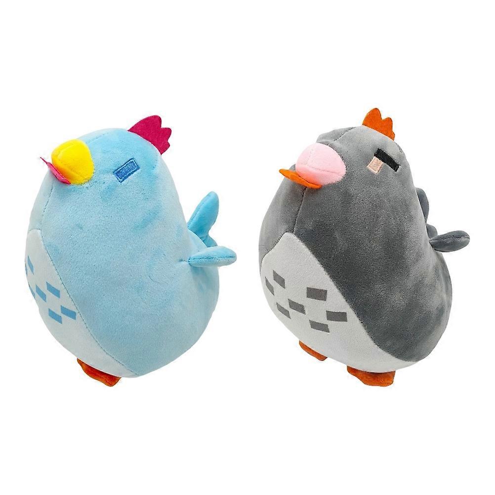 Grey 20x14cm Soft Plush Cartoon Hen Stuffed Toy with PP Cotton