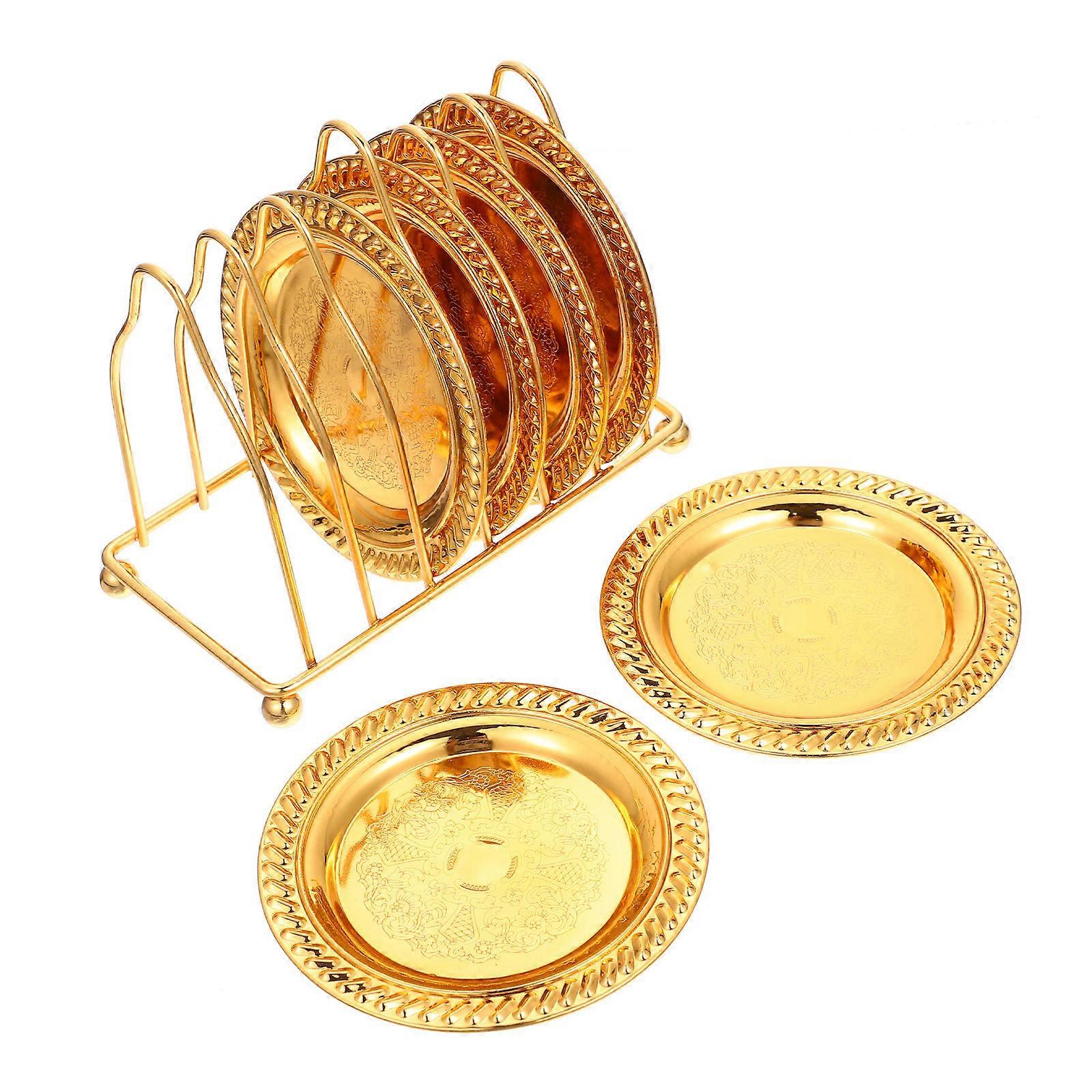 Ensemble de sous-verres pour la décoration avec 1 ensemble d’assiettes à collations décoratives