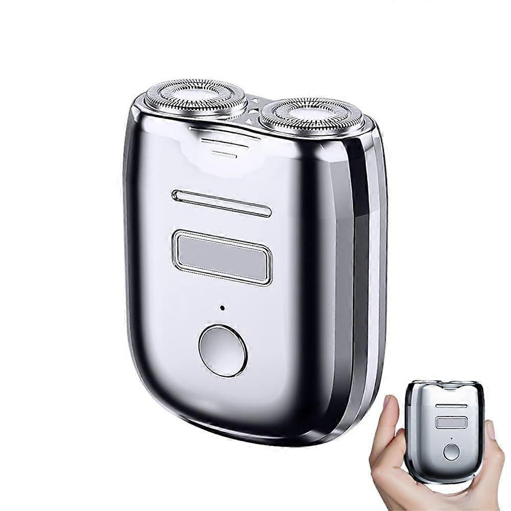 2025 Dual Head Electric Shaver Wet/Dry Waterproof Mini Portable Razor for Travel & Car