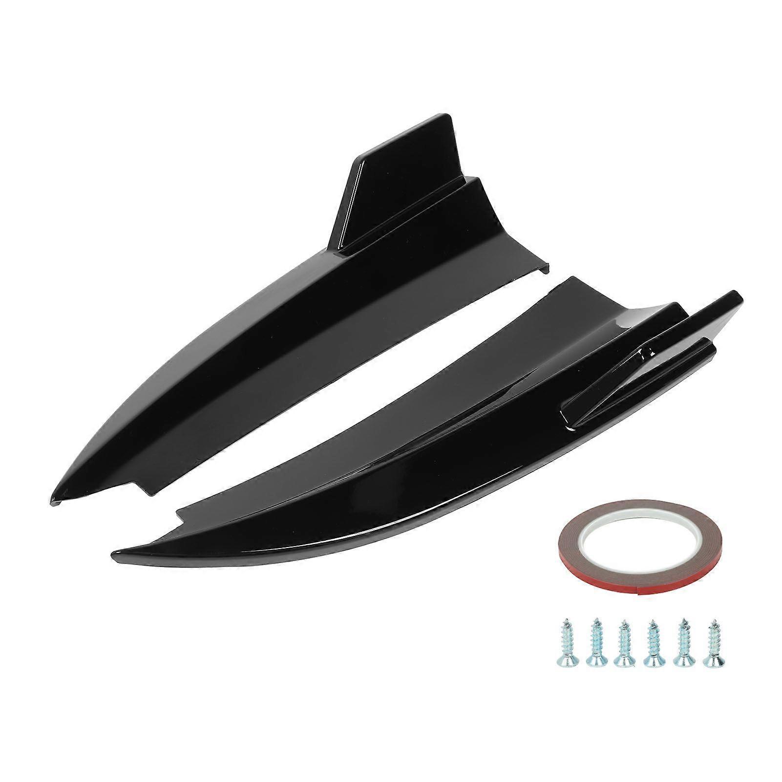 2PCS Rear Bumper Side Diffuser Left Right for Benz CClass Coupe C205 AMG Line C43 C63 2015 to 2021 Glossy Black