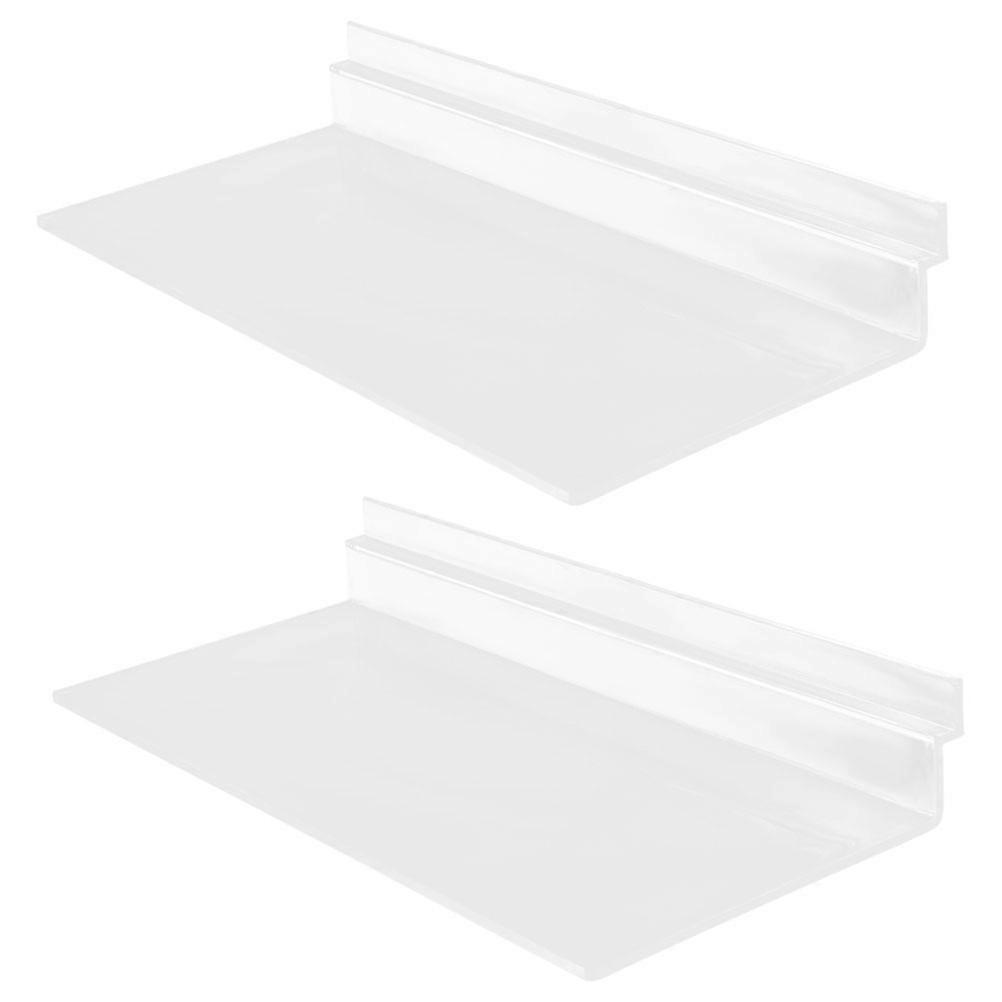 Clear Slatwall Accessories Shoe Shelves for Home Display 4Pcs Plastic