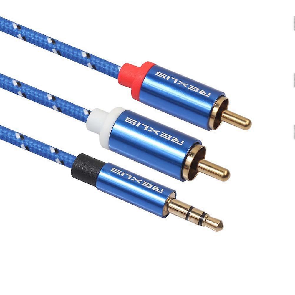 Audio Adapter Cable Stereo Cable For Digital Devices Home Entertainment 1 Pack Blue