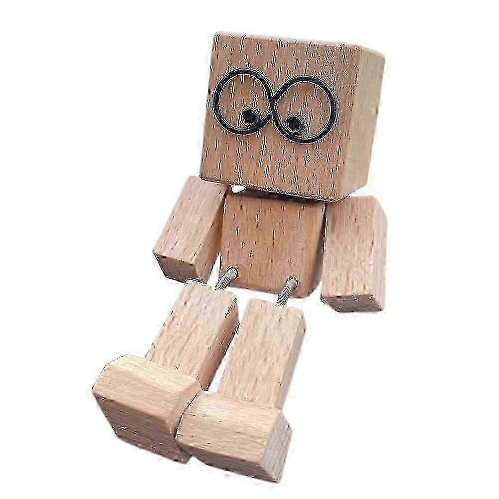 Shaking Wooden Man Car Creative Magnetic Air Freshener Diffuser360 Adjustment
