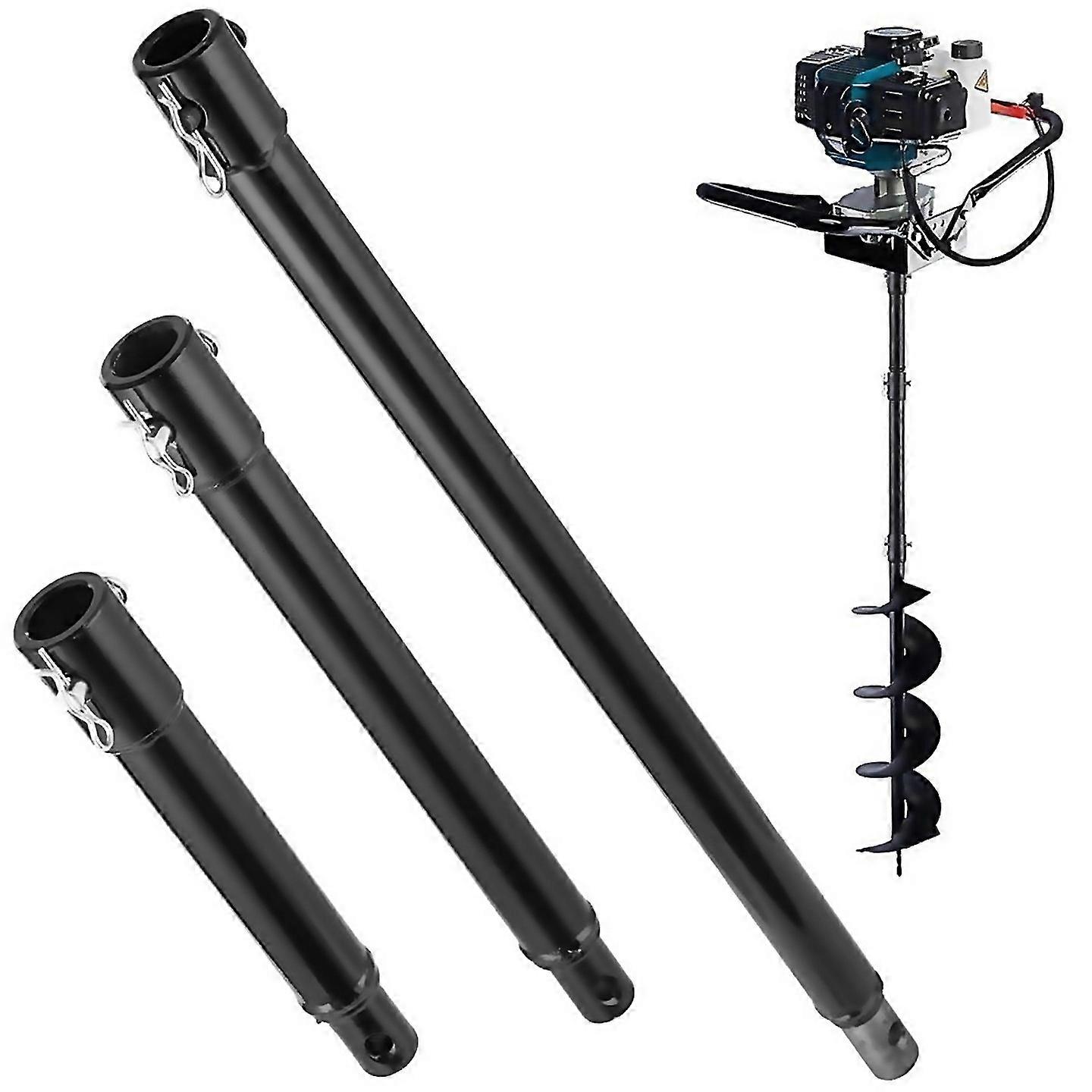 For 3pcs Auger Extension Drill Bits 34in Shaft Earth Auger Drill Bit Extension Garden Spiral Hole