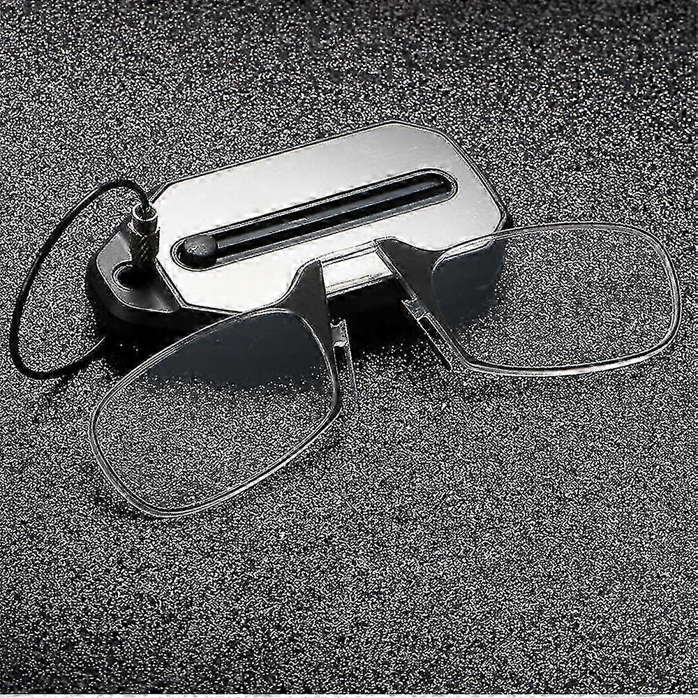 Keychain Reading Glasses, Compact Legless Eyewear for Seniors, Portable Mini Folding Readers with Clip-on Design for Convenient Use