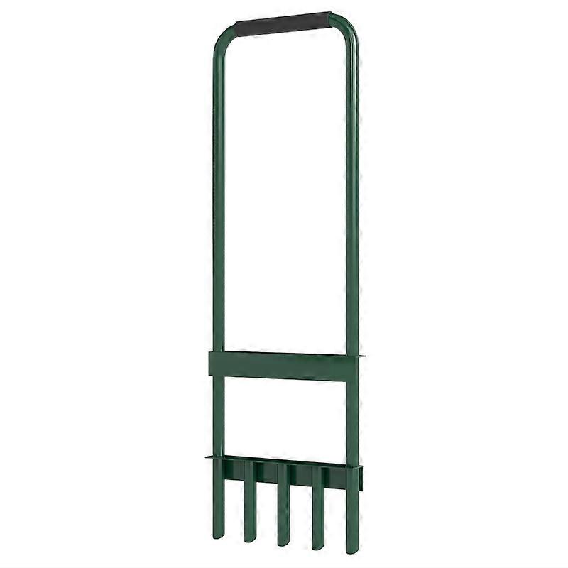 Manual Lawn Aerator 30cm Width with Non-Slip Handle Garden Soil Ventilator for