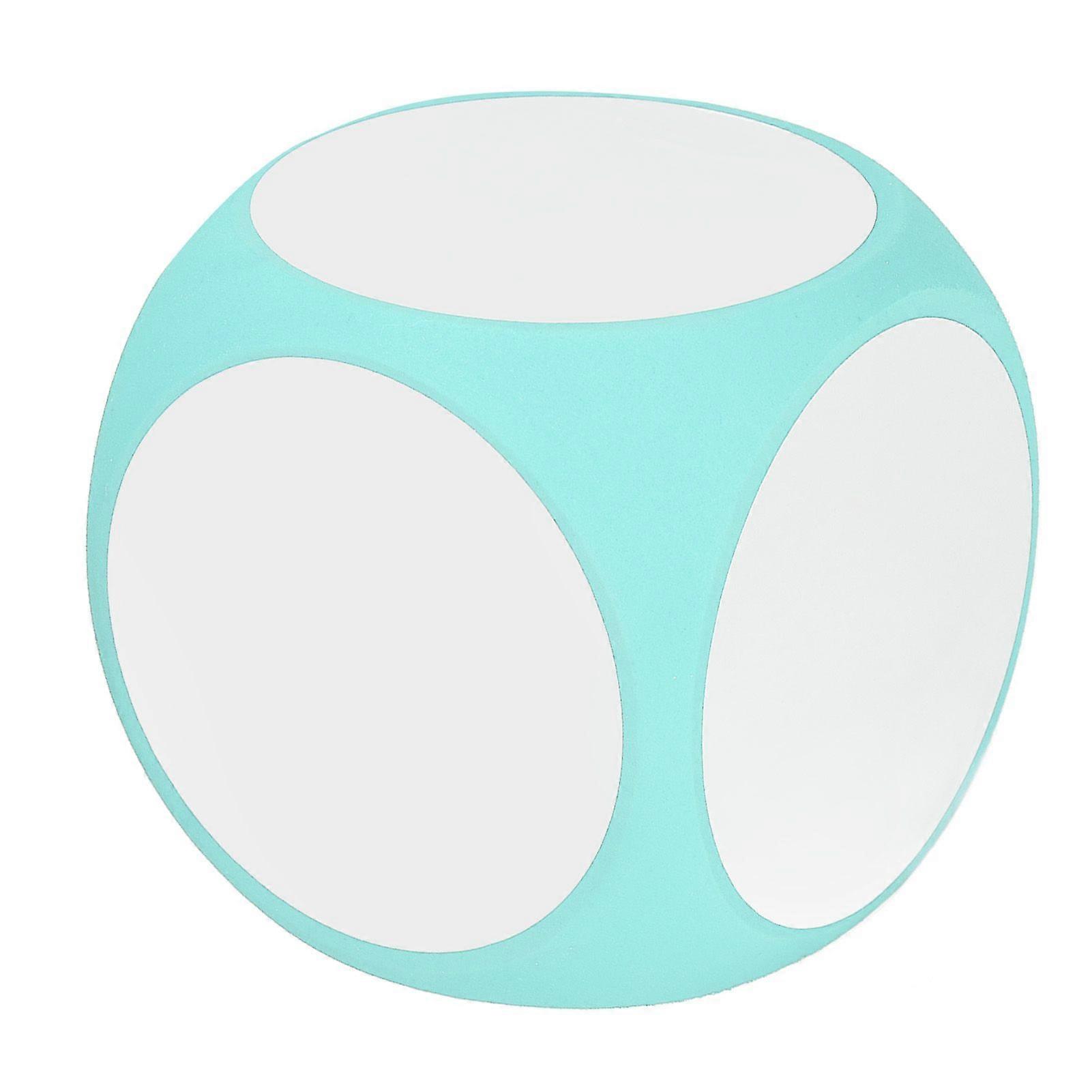 Wipe Off Dice Cubic Portable Cleanable Write On Dice Vibrant Color Blank Teaching Accessory Green