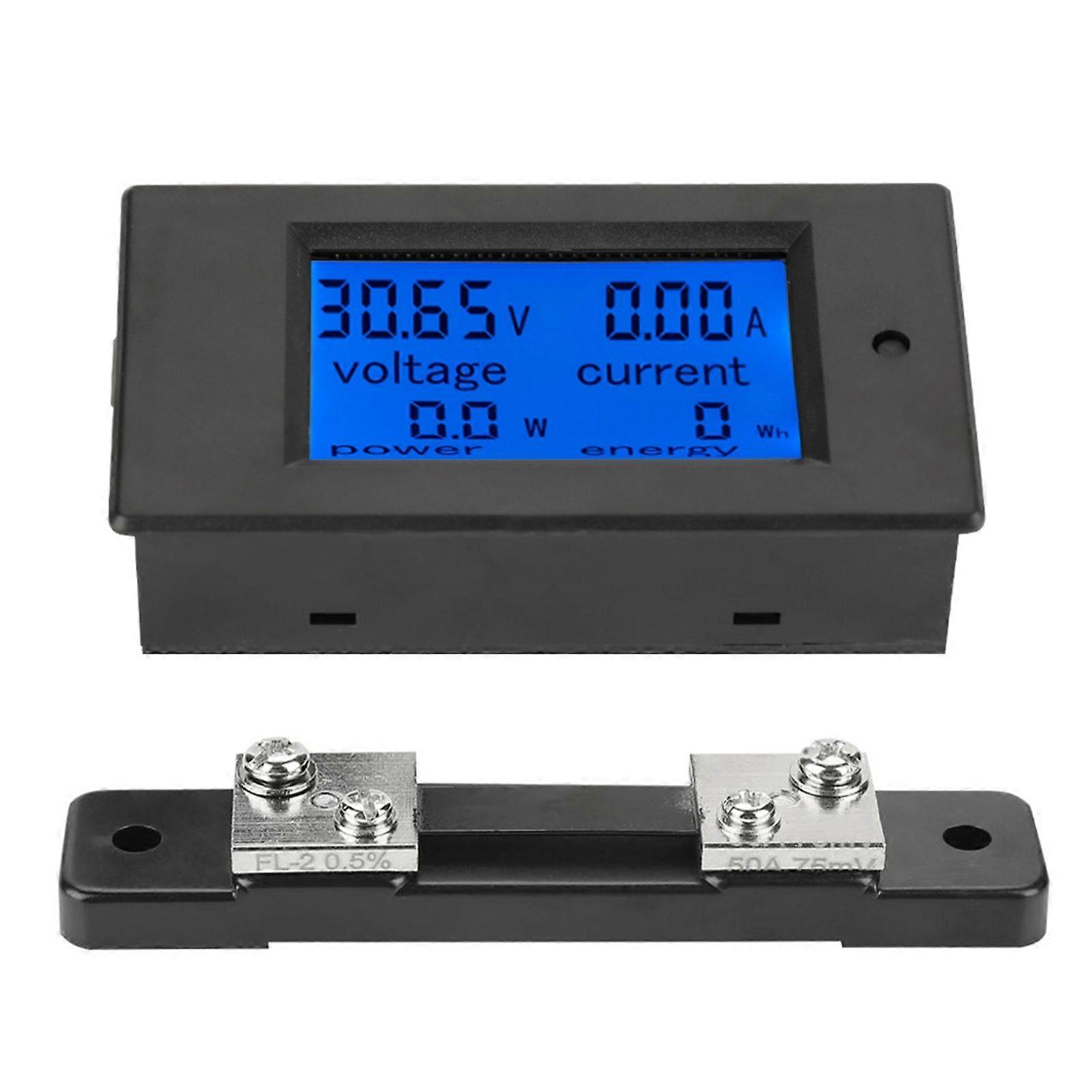 PEACEFAIR PZEM-051 DC 6.5-100V Digital Electric Power Energy Voltage Current Meter (50A Shunt)