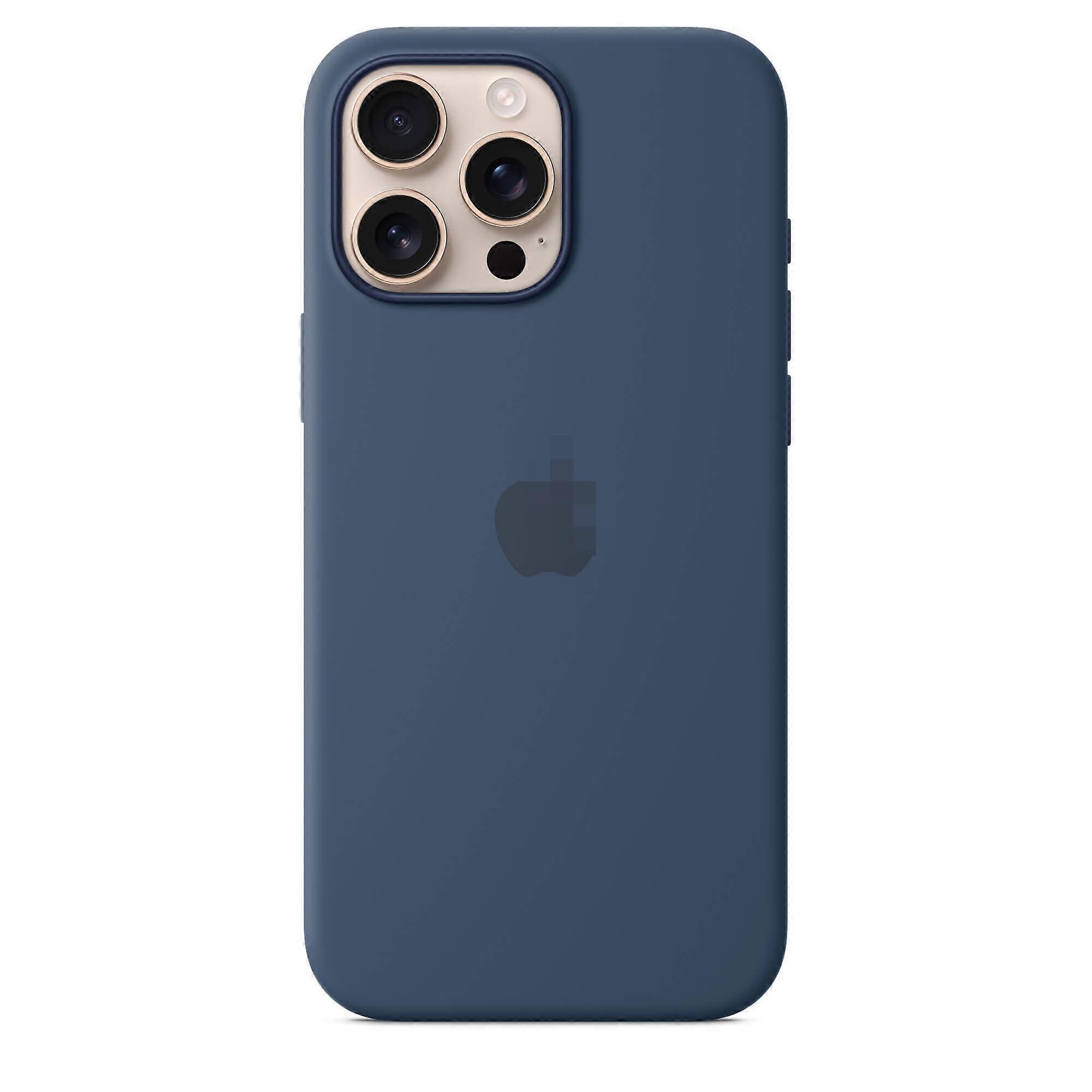 Compatible with iPhone 16 Pro Max Silicone Phone case with MagSafe Soft-touch Resist dirt 6.9"in-Denim