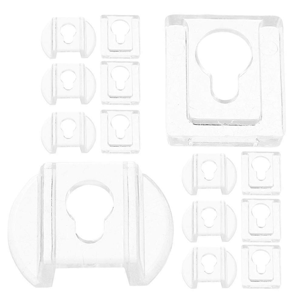 20pcs Picture Frame Keyhole Hangers Clear Acrylic Hanging Clips Wall Hanging Shelf Hooks Mirror Mounting Brackets Backplane Tools