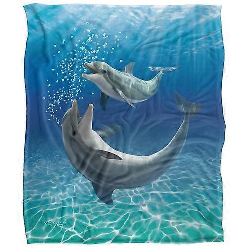 Royce McClure Silky Dolphin Bubbles Supersoft Blanket