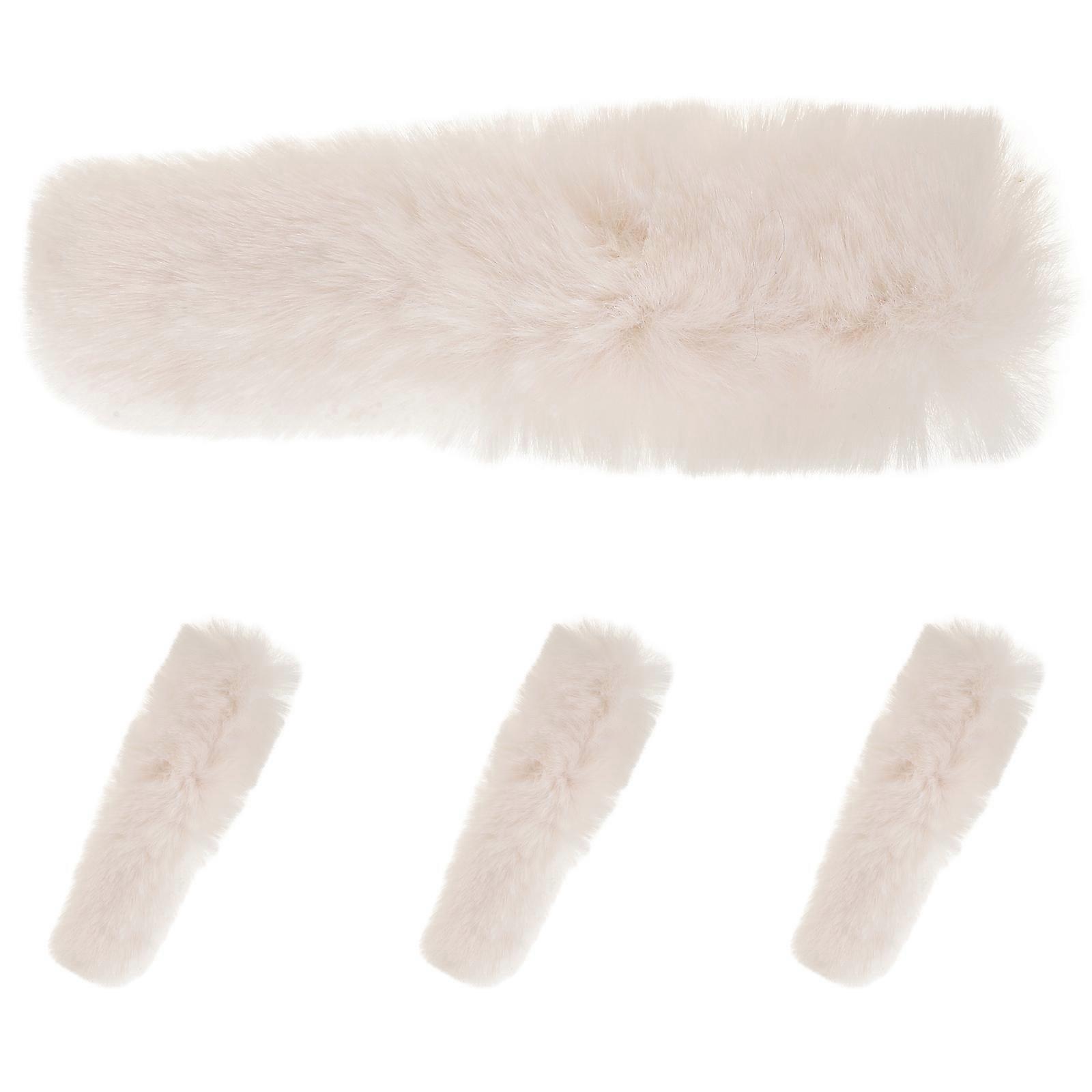 20Pcs Plush Heel Straps Detachable Winter Heel Strap for Hole Shoe Replacement