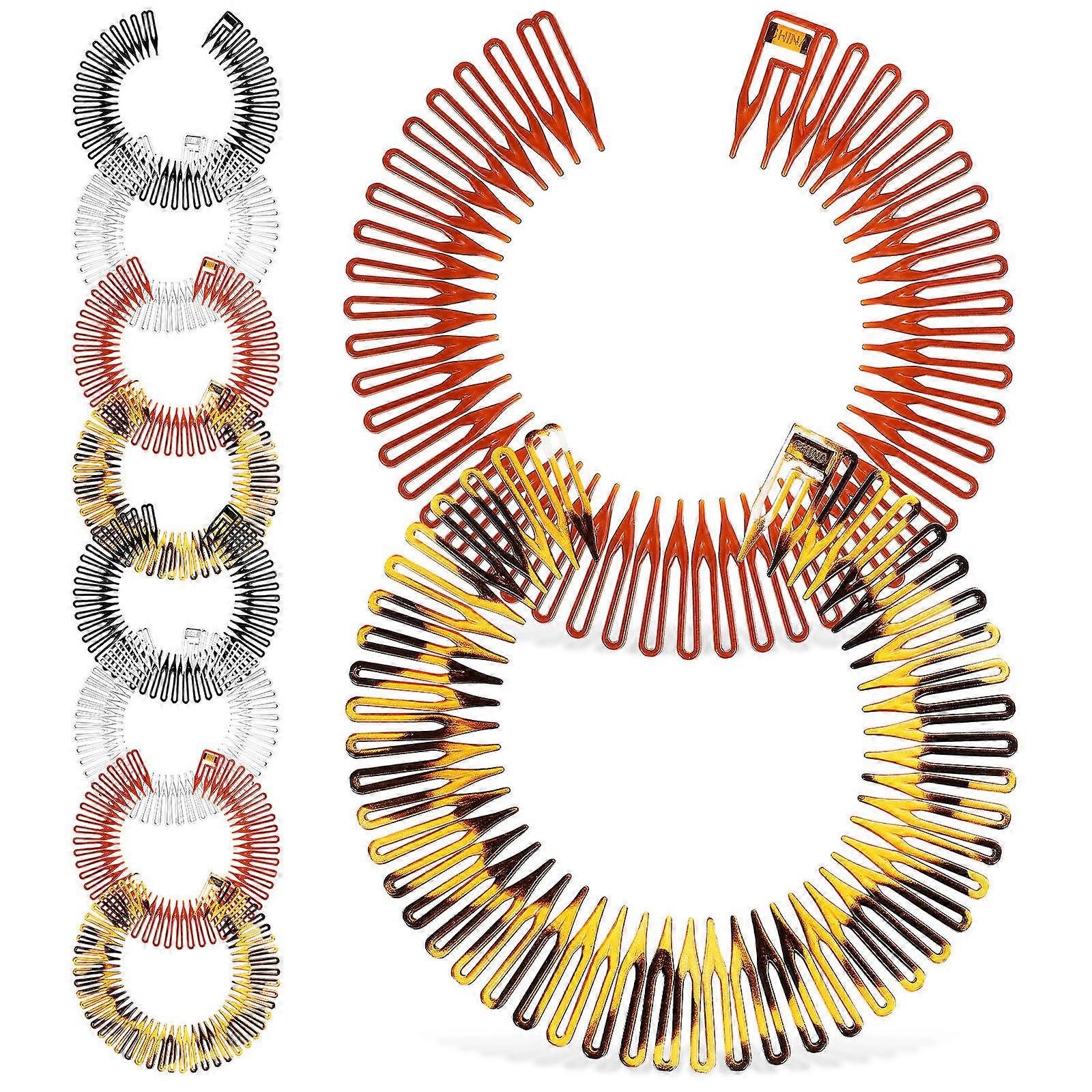 Full Circular Headband Stretch Comb for Hair Styling 40Pcs
