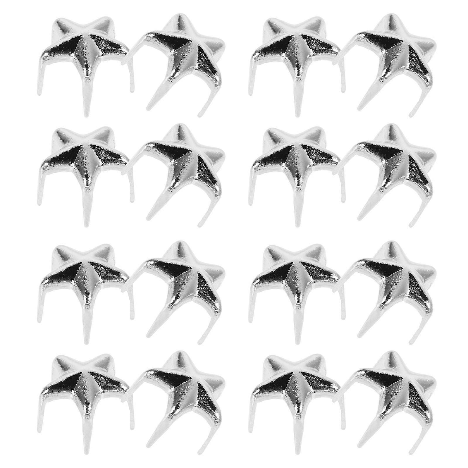 Durable Five Pointed Star Nailheads Copper Claw Nail Studs for Decor 20Pcs Silver