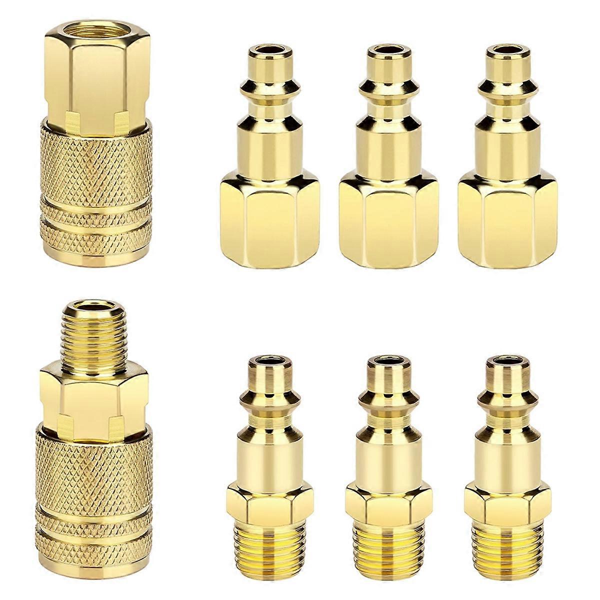 Air Hose Fittings 1/4-Inch NPT Quick Connect Air Compressor Fittings, Universal Air Coupler and Indu
