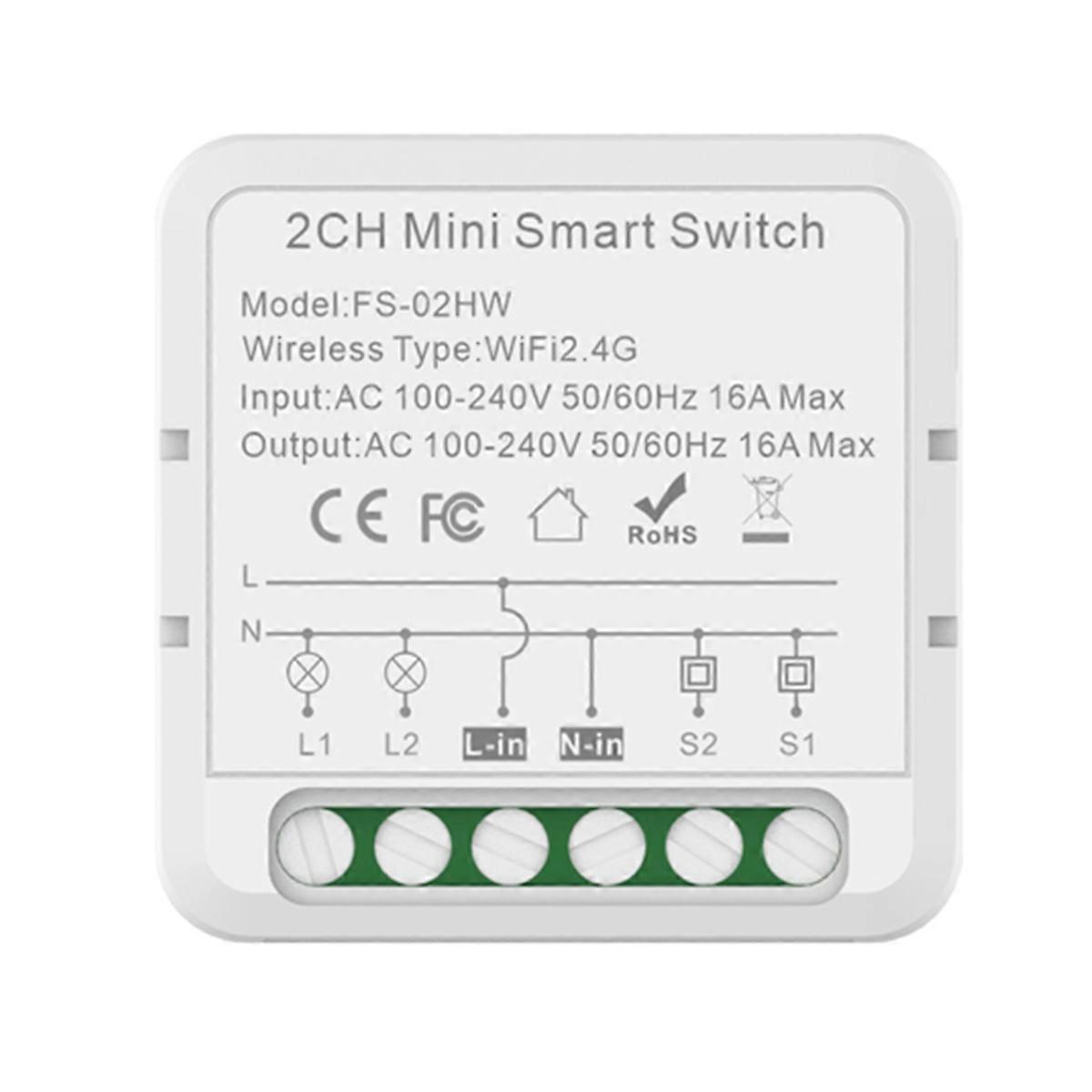Tuya Smart Wifi Switch Smart Home DIY Breaker Supports 2 Way Control Voice Works,for