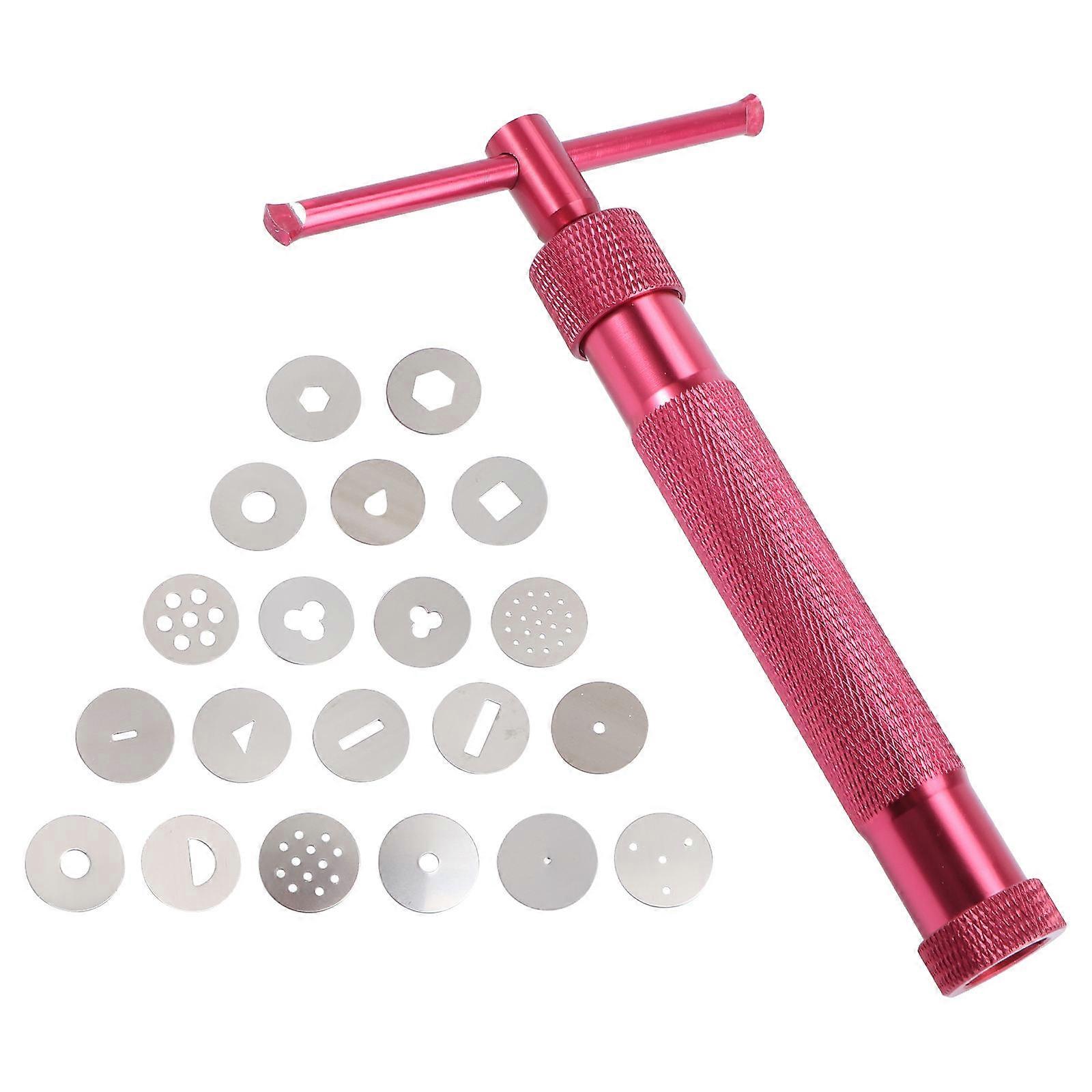 Alloy Rotary Mold Tools Set Kit For Kids Craft Projects Red Color With Various Shapes 1 Set