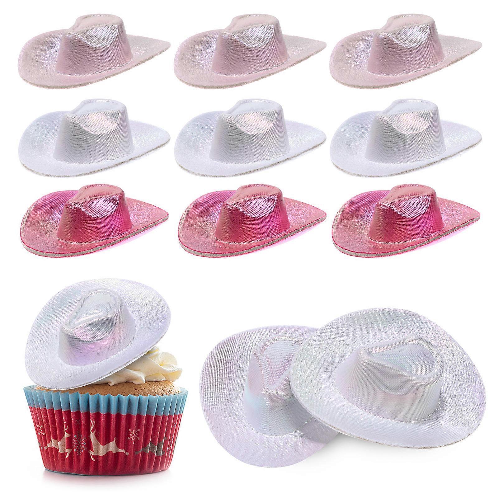 Mini Cowboy Hat for Party 36Pcs Multi-Color Dollhouse Accessories