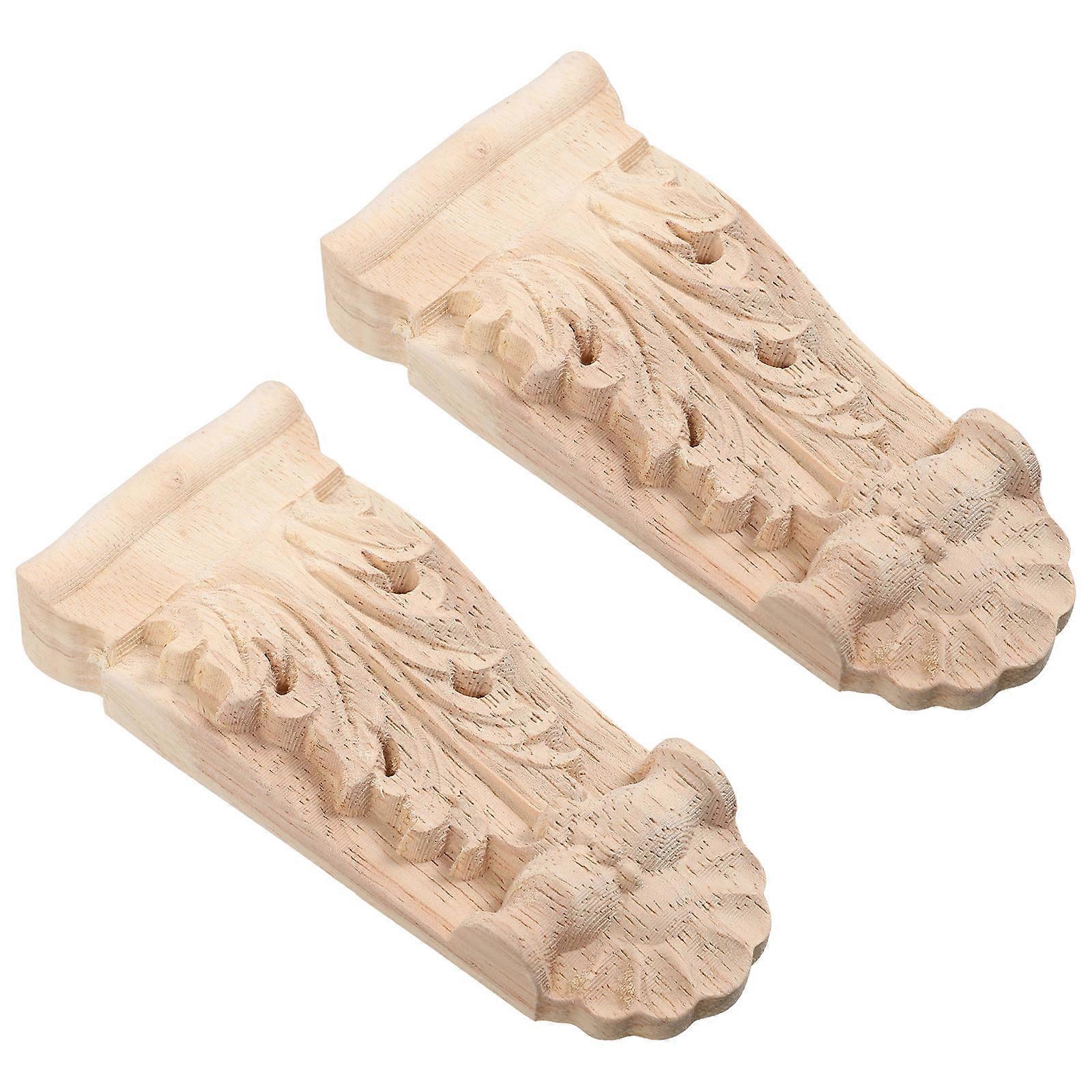 Decorative Wood Corbels Corner Moulding Trim for Home 10Pcs Khaki