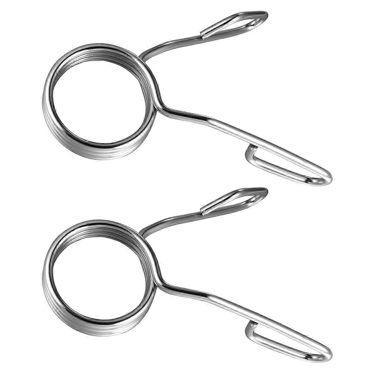 Weightlifting Spring Clamp for Barbell Dumbbell Clamps 6Pcs Silver