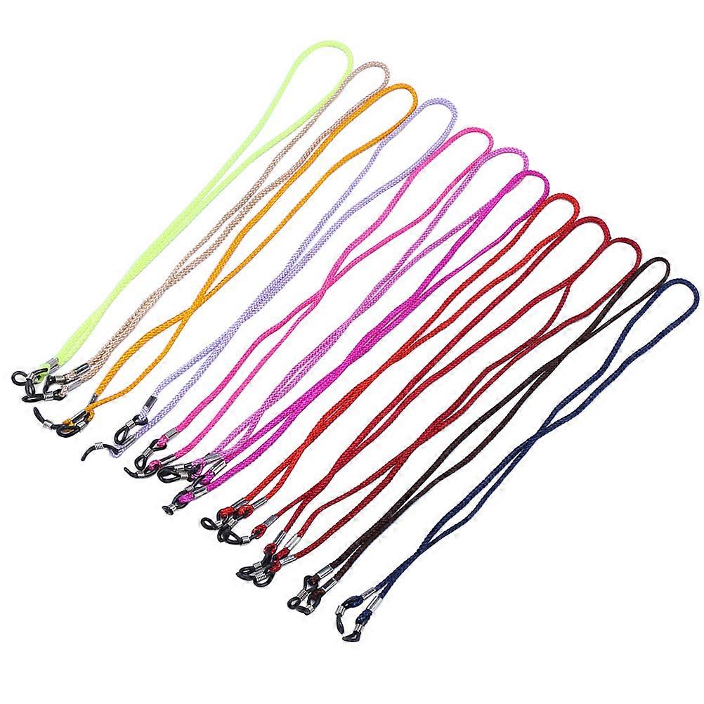 Eyeglasses Holder Strap Cord Thickened Eyeglasses Ropes Prevent Glasses Fall Mixed Color For Running 12Pcs