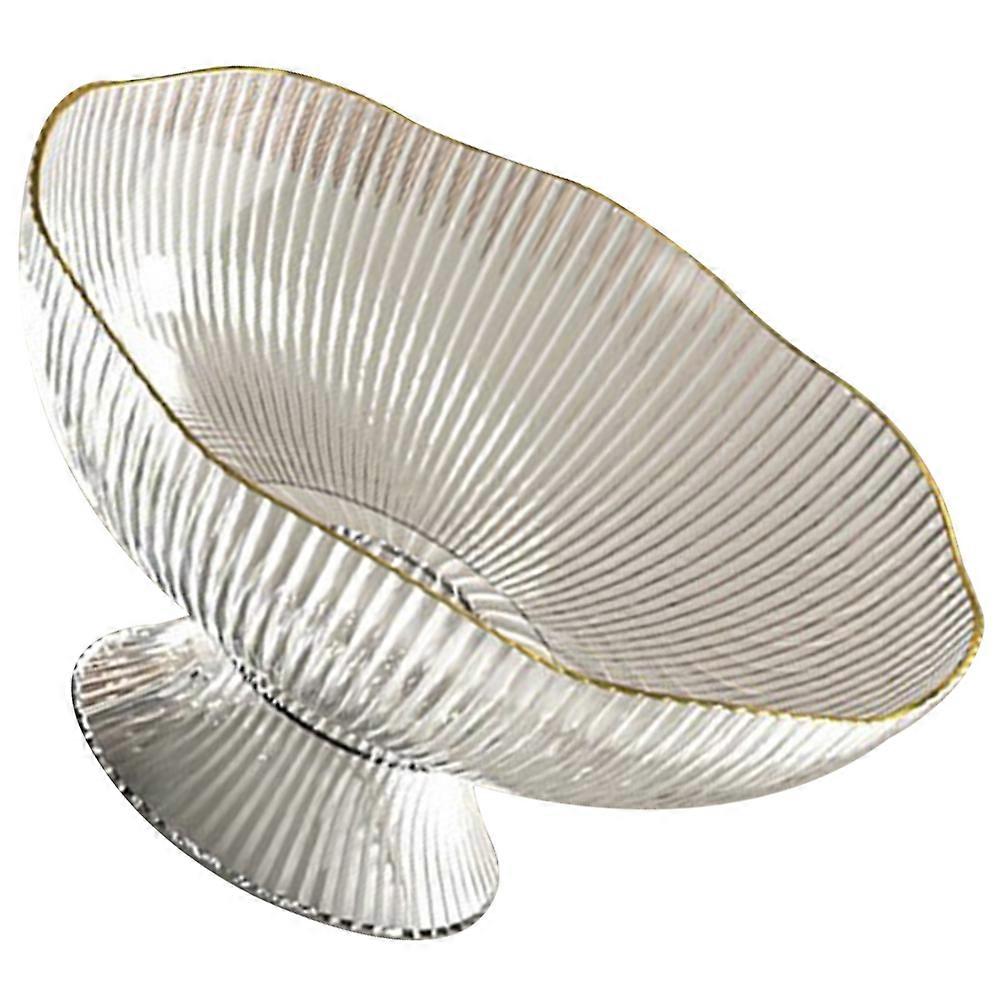 Fruit Tray For Table Simple Multi-Functional Snack Serving Tray For House Decor 25X25X13CM Transparent PET 1Set