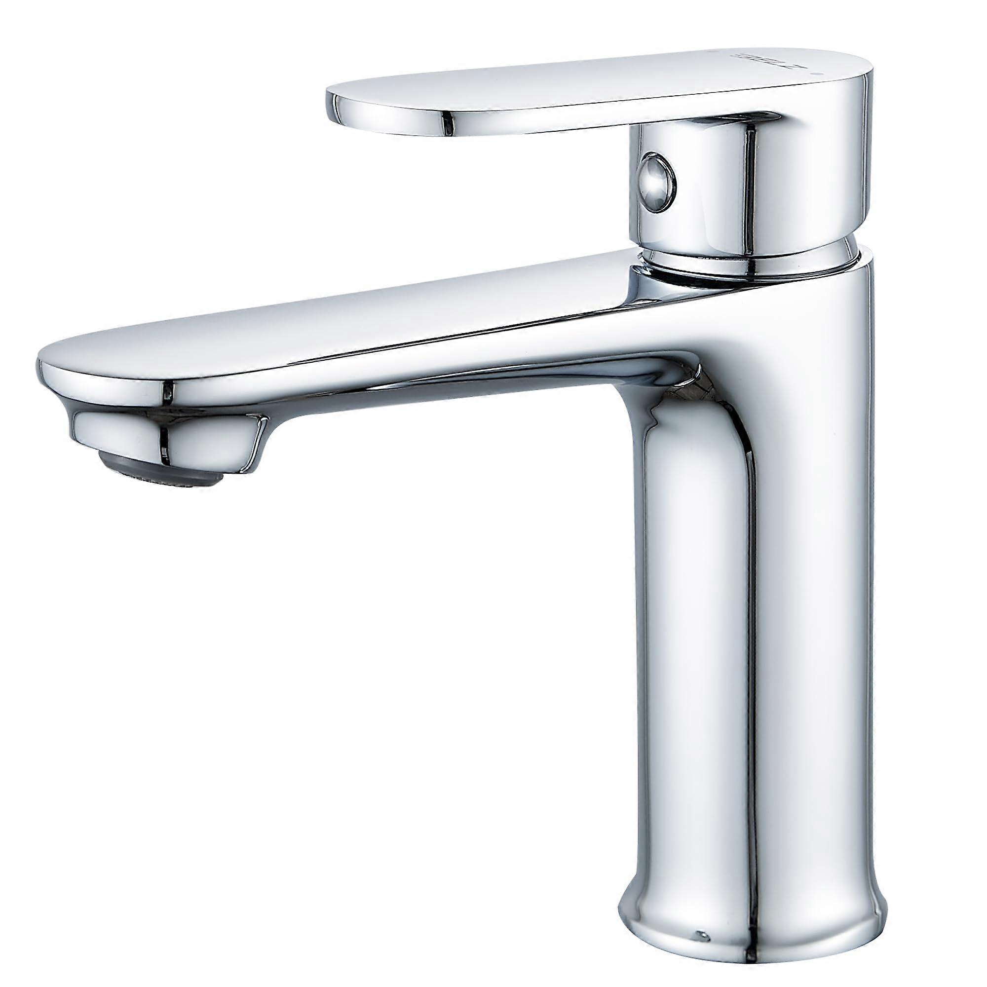 Bathroom Sink Tap, Basin Mixer Taps, Arc Spout, Monobloc Chrome, Traditional Bathroom Style