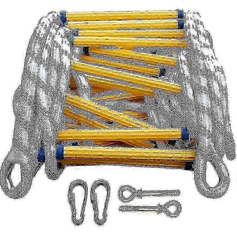 5m سلم الهروب من الحريق ، سلم حبل الهروب من الحريق مقاومة للهب في حالات الطوارئ السلامة من الحرائق إخلاء Ladde